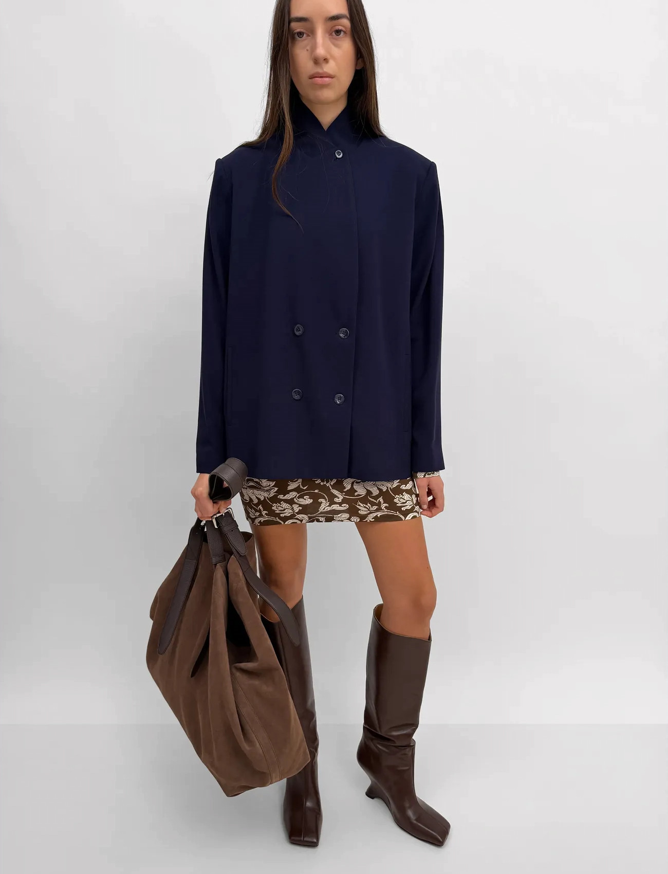 RODEBJER Rodebjer Vienna, M, Navy, Designere > Double Breasted Blazere, Dame