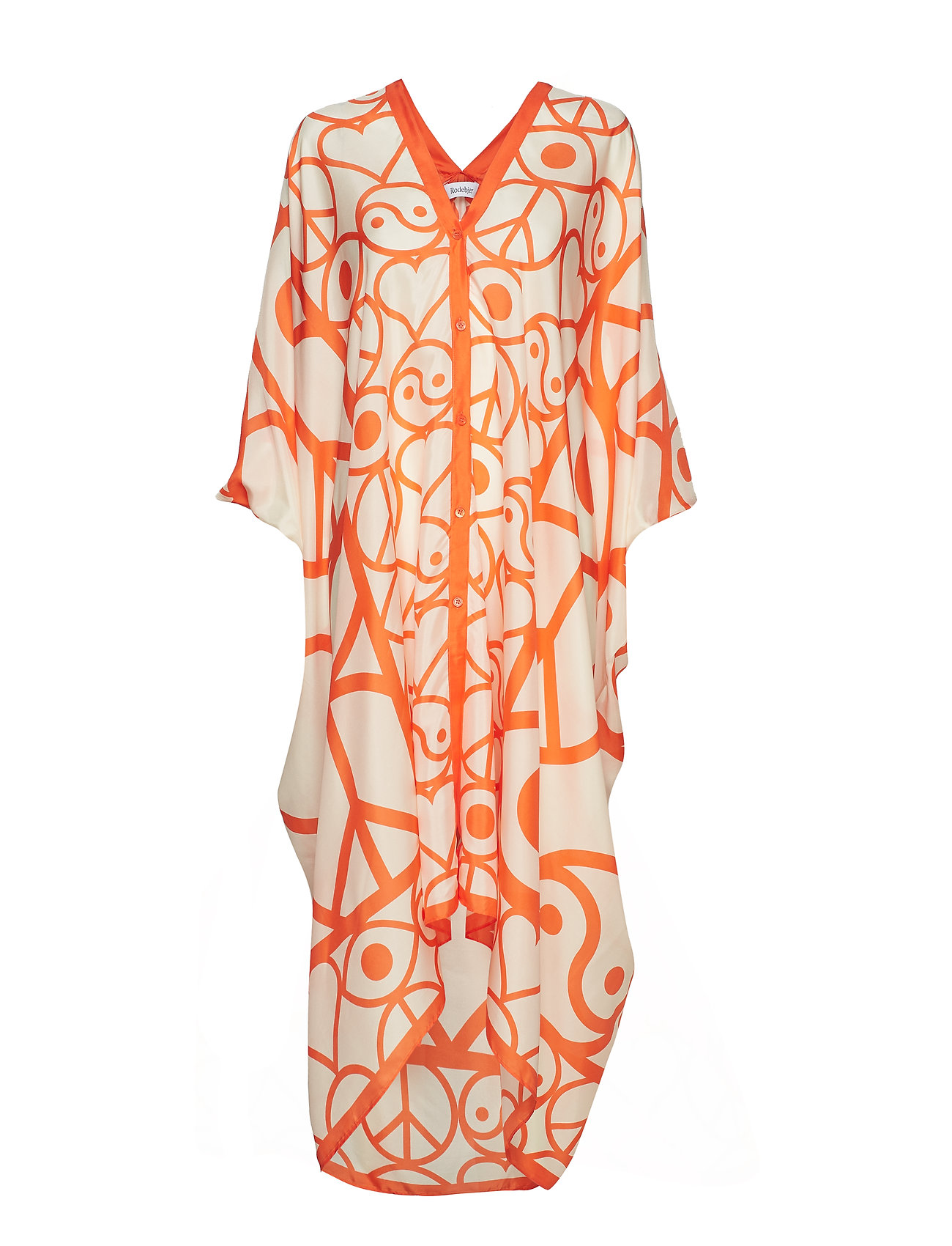 Agave Symbols Maxi Dress Galajurk Oranje Rodebjer rodebjer kopen in de aanbieding