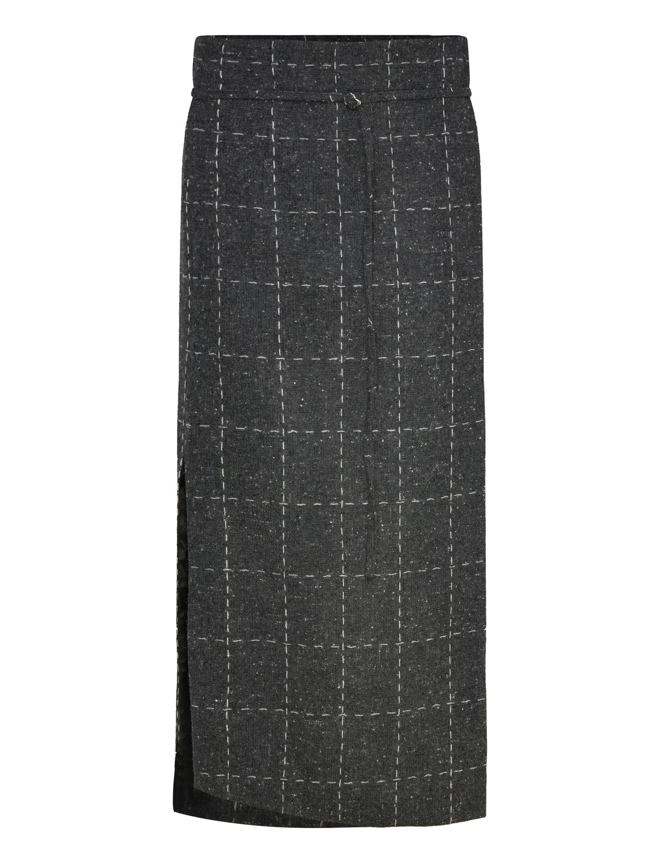 RODEBJER Rodebjer Blanket Check, M, Grey, Designere > Knælange Og Midi Nederdele, Dame