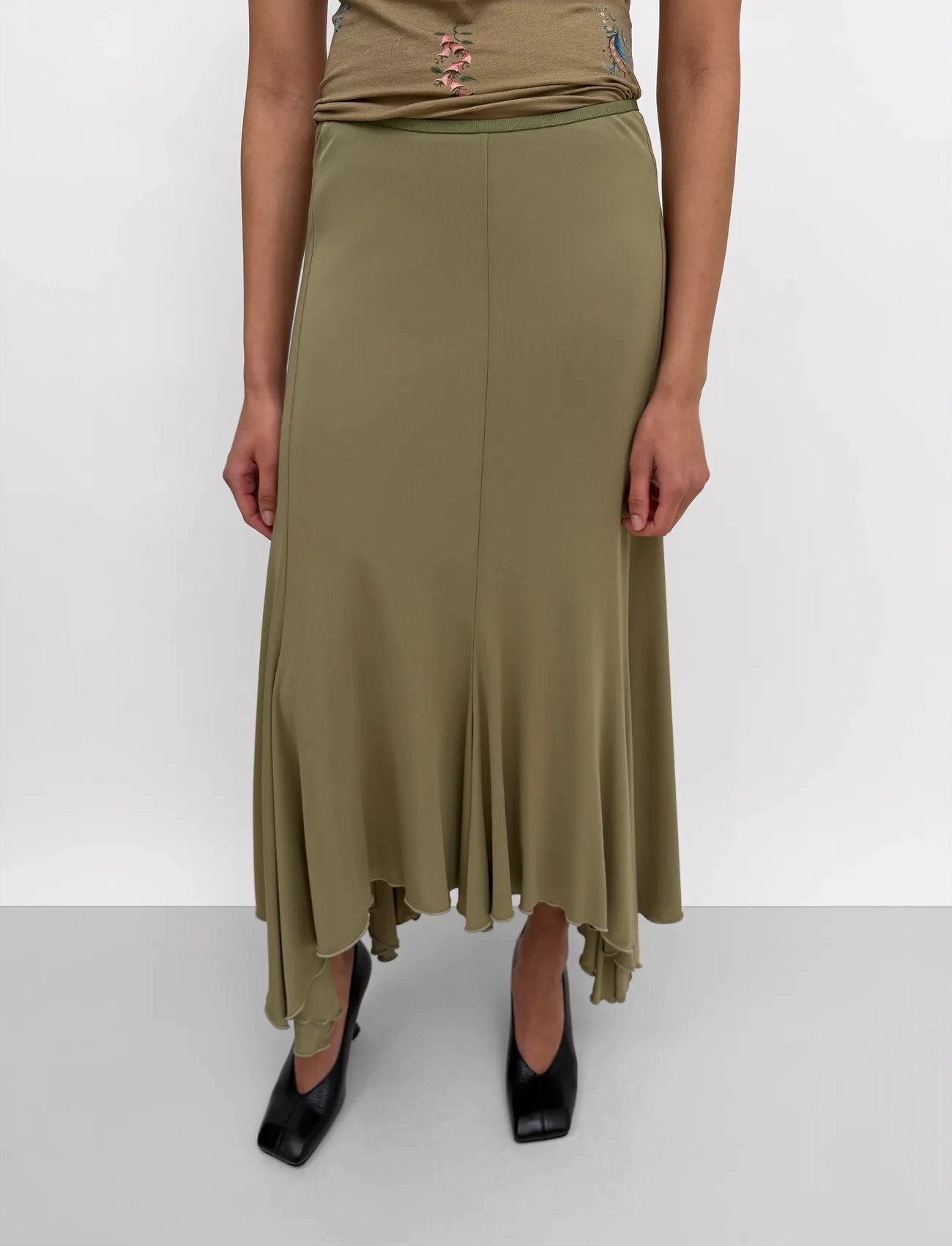 RODEBJER Rodebjer Sasha, S, Khaki green, Designere > Maxi Nederdele, Dame