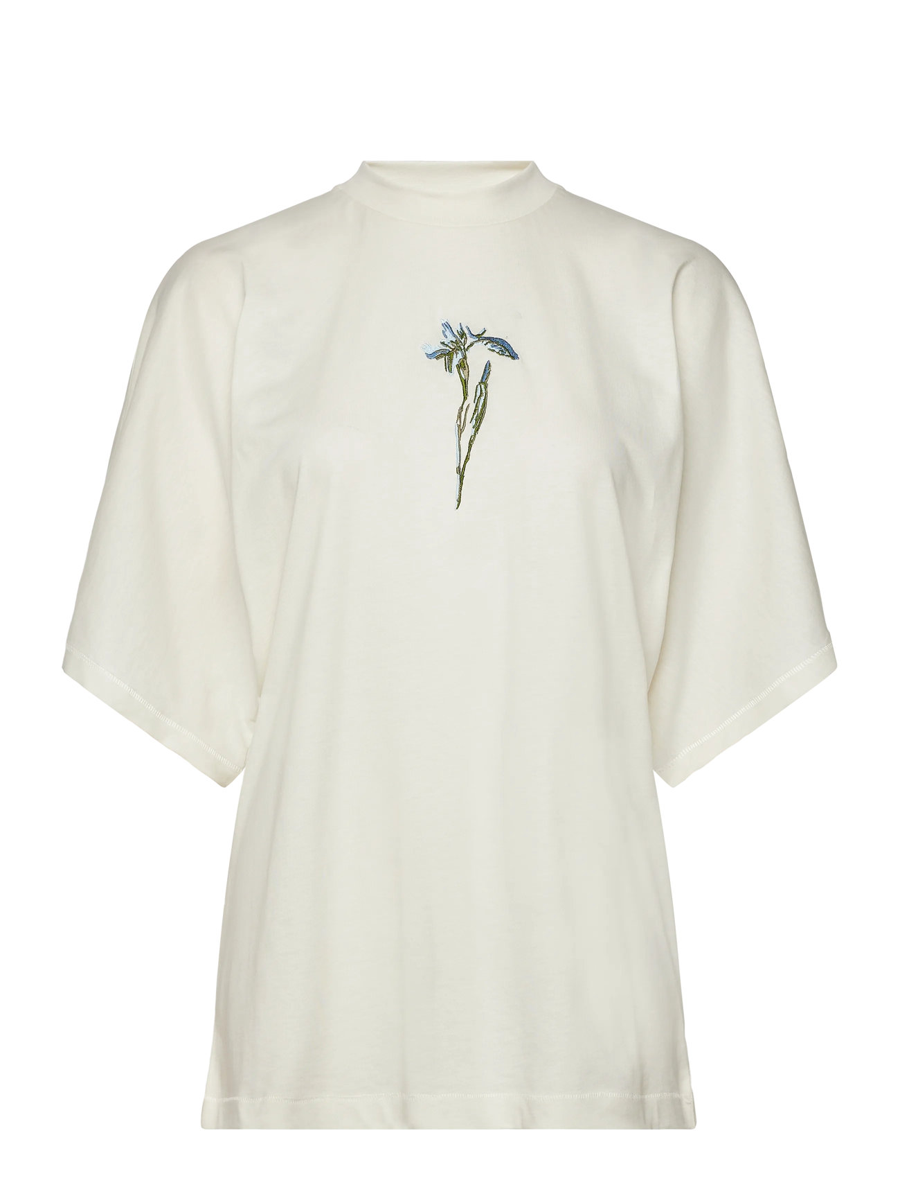 RODEBJER Rodebjer Pop Embroidery, XL, Cream, T-Shirts & Toppe > Kortærmede, Dame