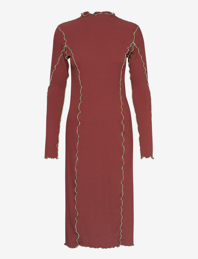 Rodebjer Gabrielle - trendiga klänningar - sepia brown