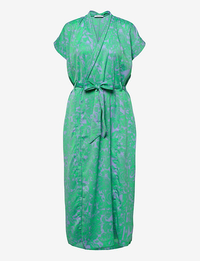 RODEBJER OLYMPIA SHEER - sukienki kopertowe - soft green
