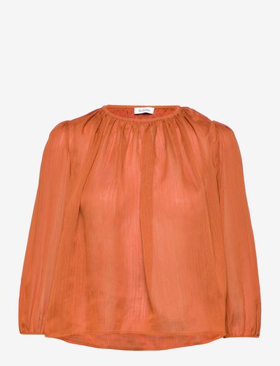 Rodebjer Shakina - long sleeved blouses - syrup