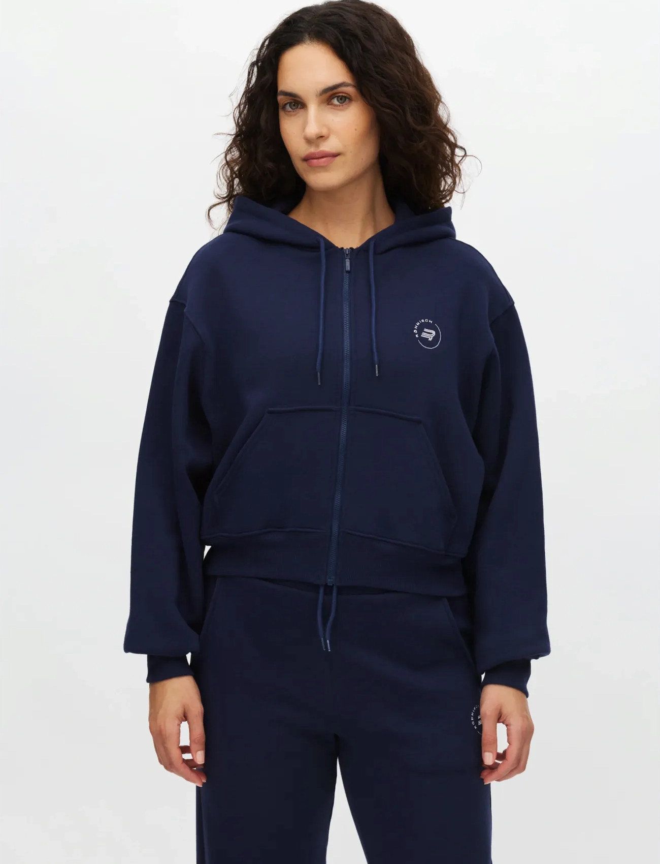Röhnisch Base Sweat Full Zip Hoodie, XS, Navy, Sport Sweatshirts & Hoodies > Sport Hoodies, Dame