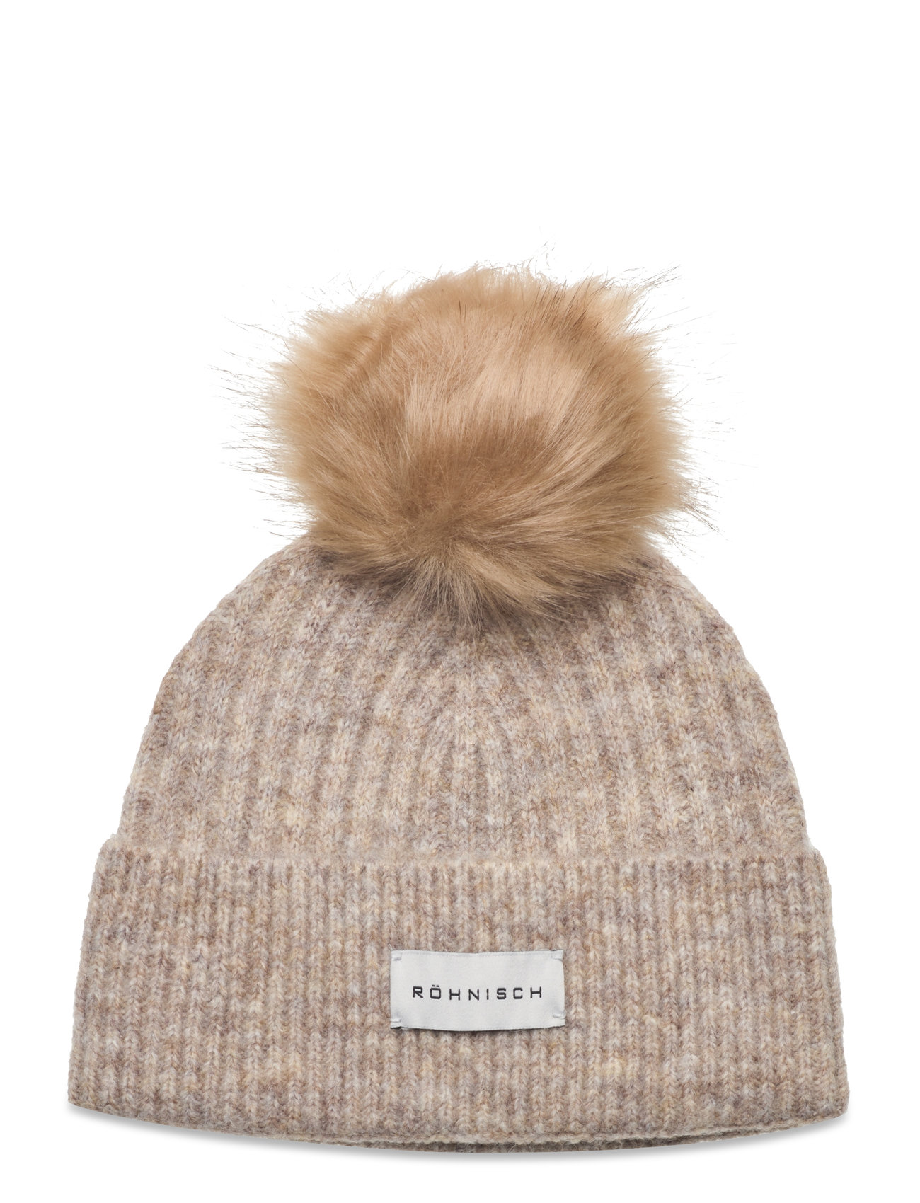 Pom Rib Beanie Beige Röhnisch