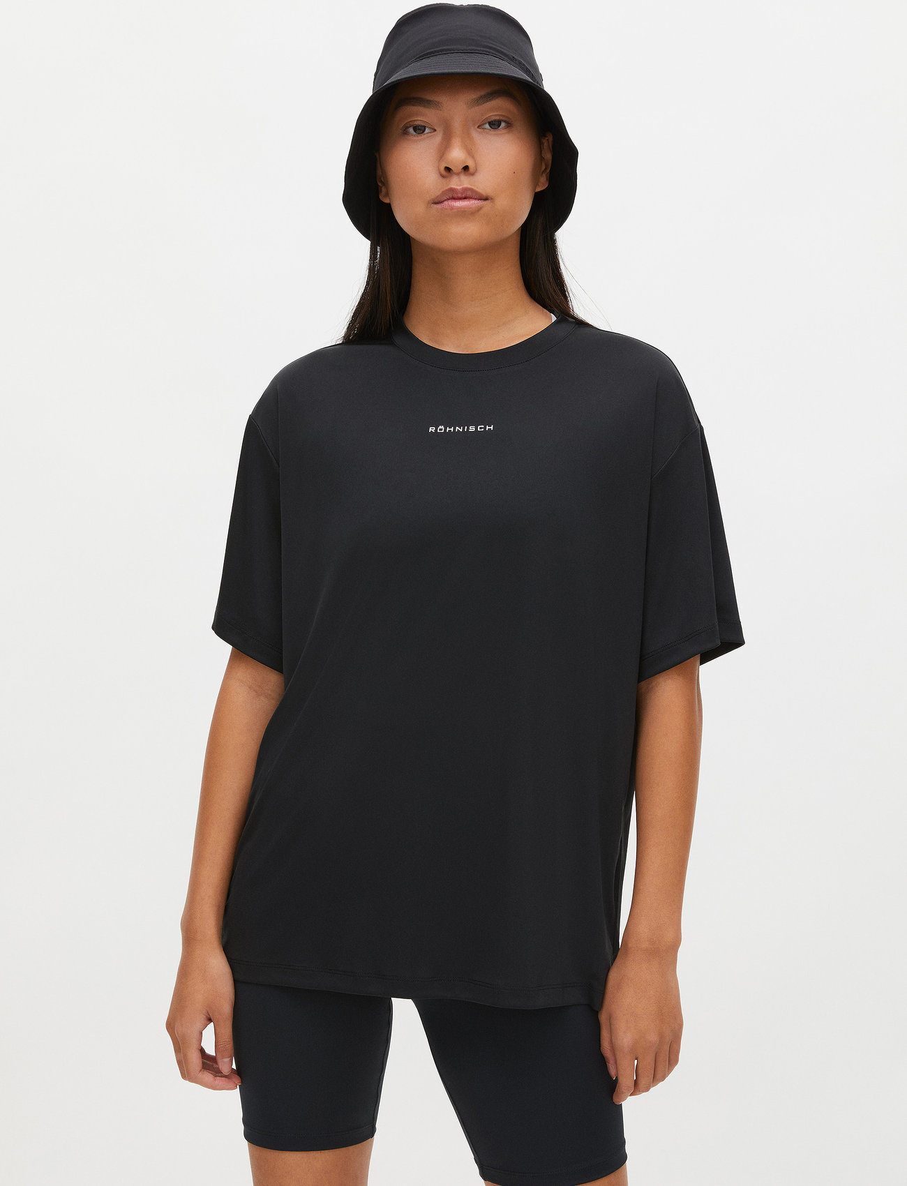 Röhnisch Court Loose Tee, S, Black, T-Shirts & Toppe > Kortærmede, Dame
