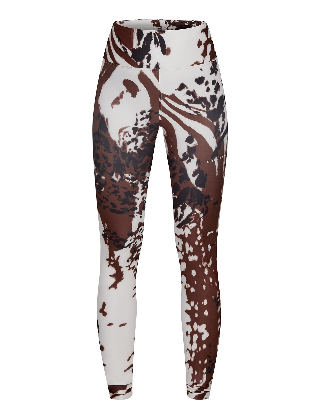 Printed High Waist Tights Brown Röhnisch