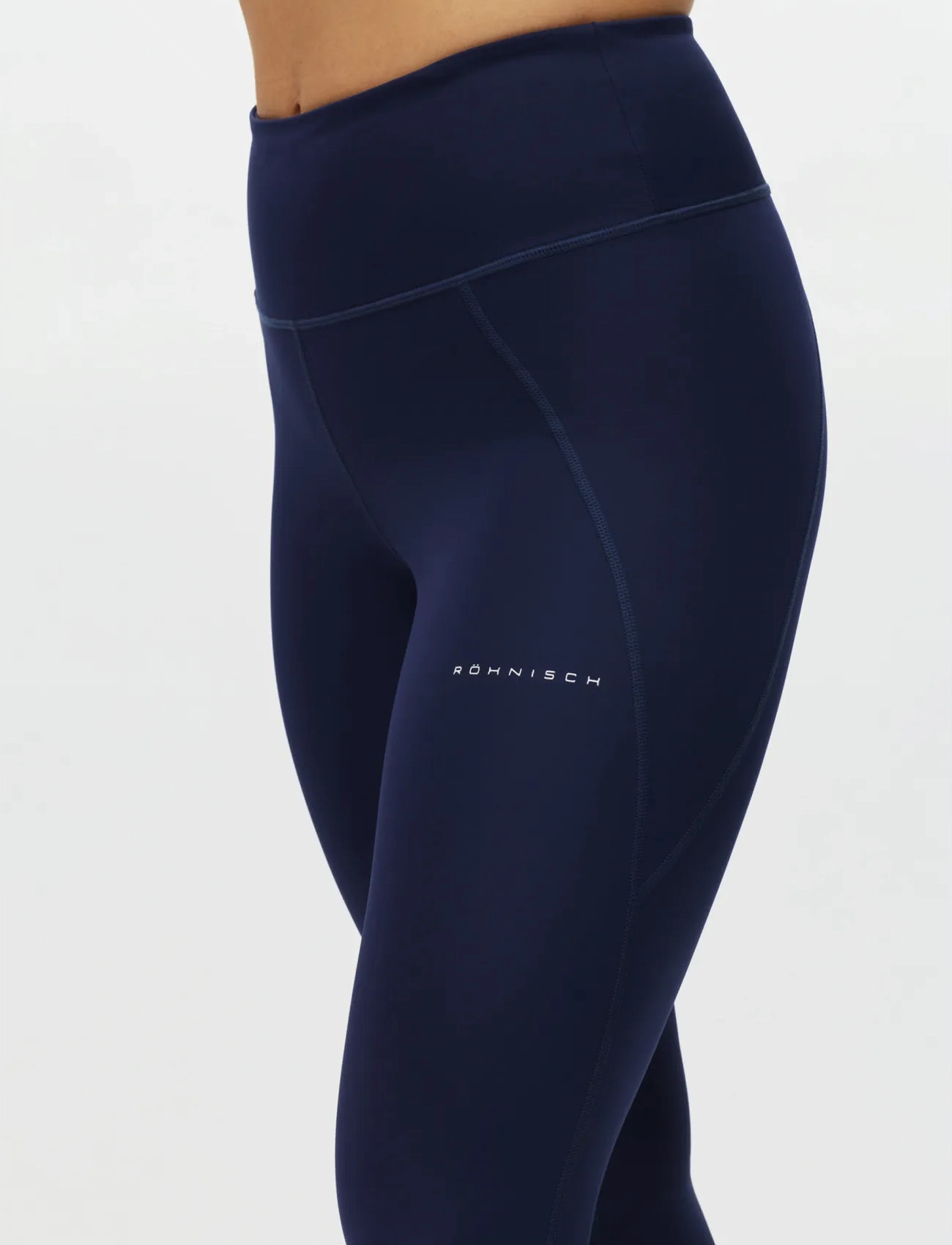 Röhnisch Flattering High Waist Tights, M, Navy, Sport > Løbetræningstights, Dame