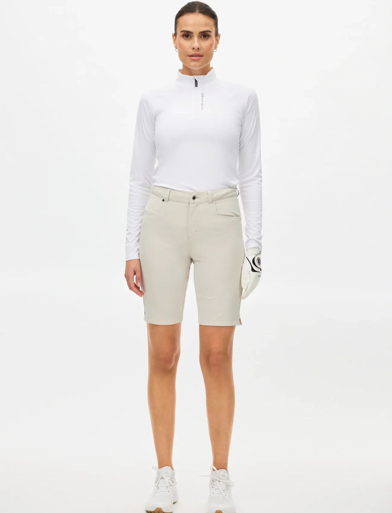Röhnisch Chie Comfort Bermuda, 36, Cream, Shorts > Sportsshorts, Dame