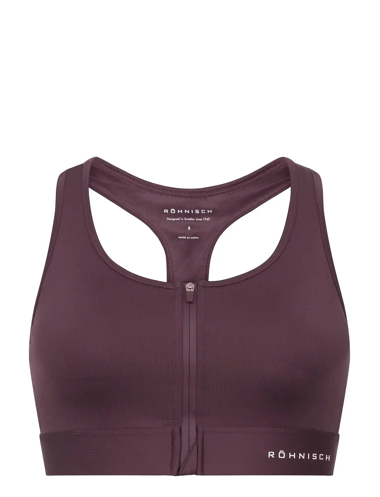RÖHNISCH Essential Zip Sportsbra Burgundy - XS - Damen
