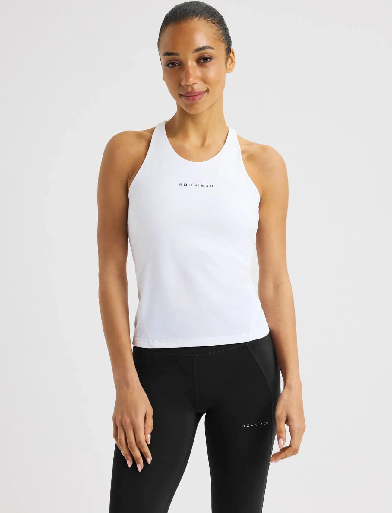 Röhnisch Jacquard Tank, L, White, Sports Overdele & T-shirts > Sport Tank Overdele, Dame