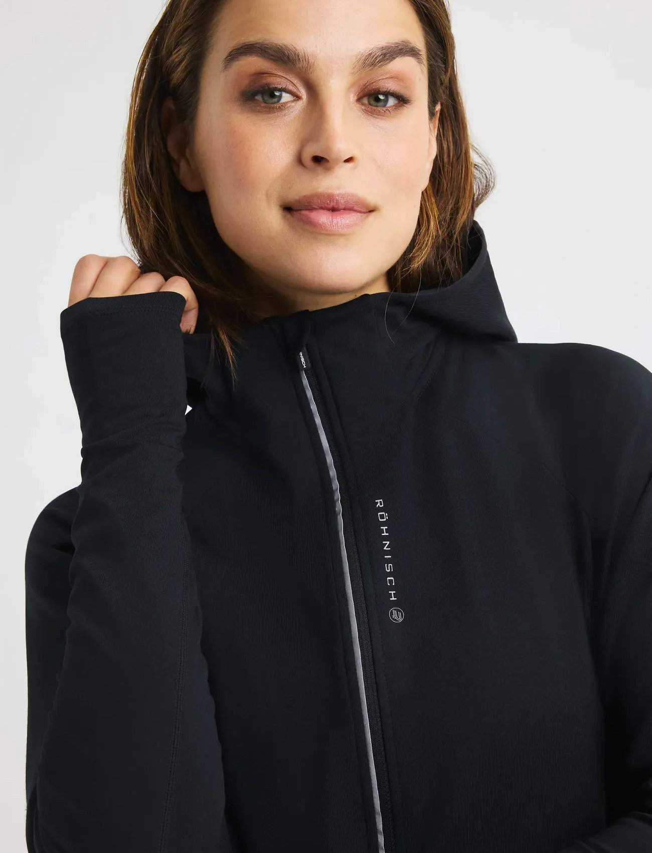 Röhnisch Insulate Thermo Hood Fullzip, S, Black, Sport Sweatshirts & Hoodies > Sport Hoodies, Dame