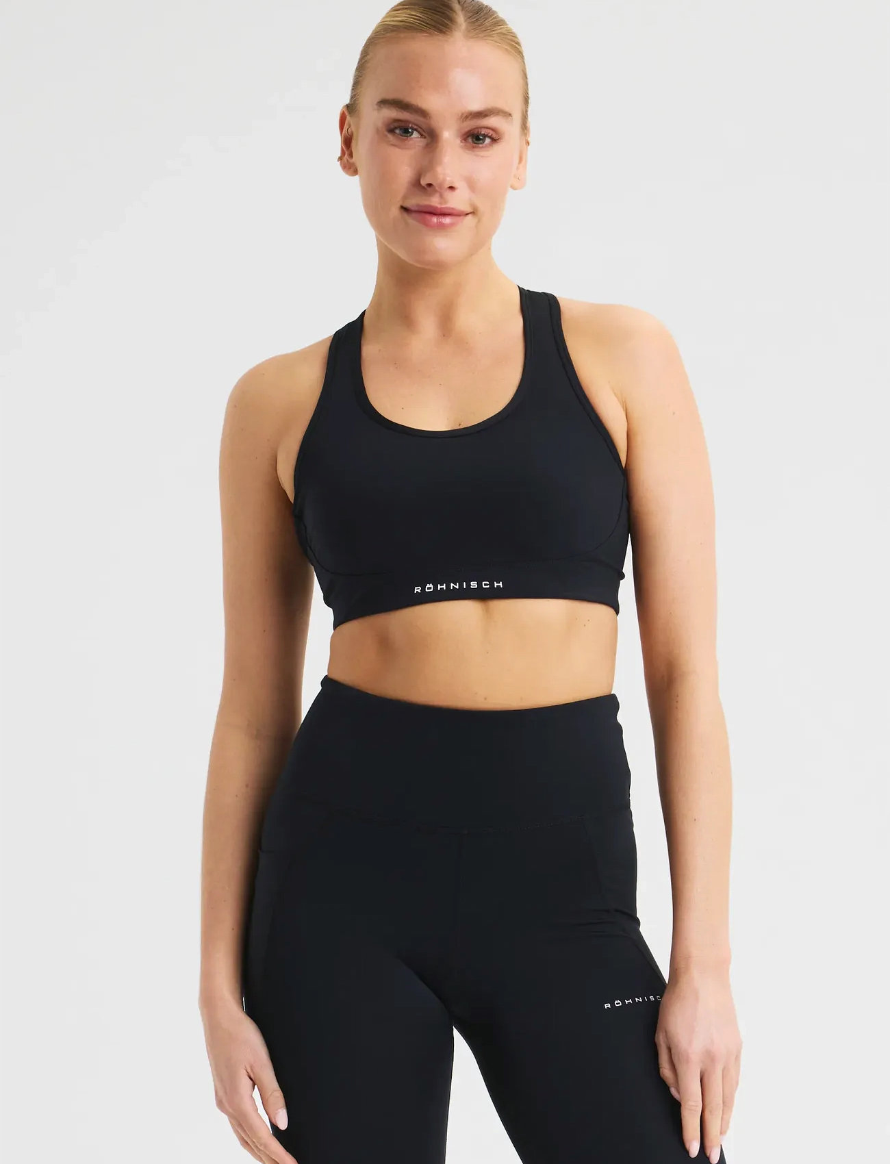 Röhnisch Flattering Mesh Sportsbra, 3XL, Black, Sport Clothing > Sport Bras - All, Dame
