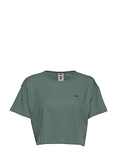 SALE | Crop tops | Stort utvalg av de seneste nyhetene Hummel HMLWERA SEAMLESS - T-shirts med print - quarry