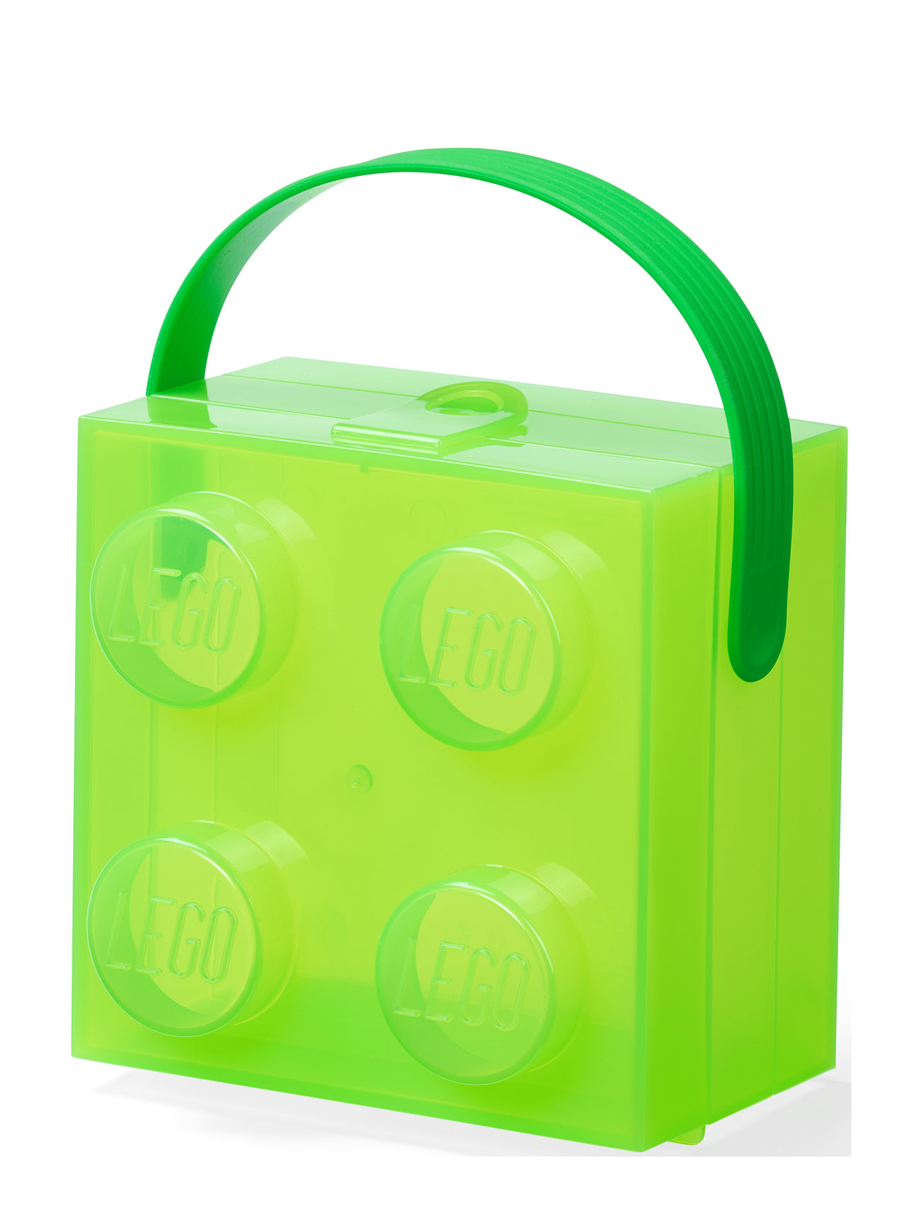 Lego Box W. Handle Translucent Green Home Kids Decor Storage Storage Boxes Green LEGO STORAGE