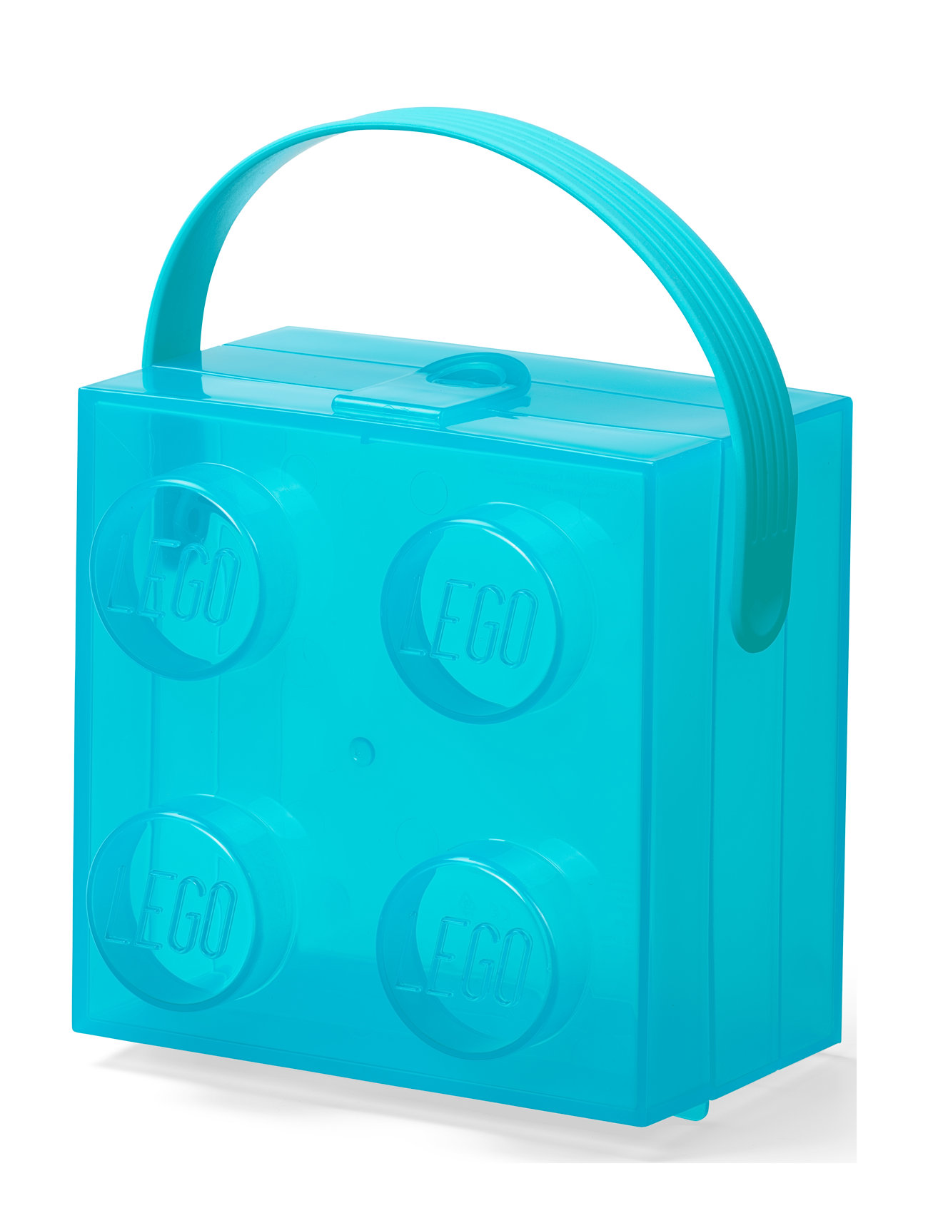 Lego Box W. Handle Translucent Light Blue Home Kids Decor Storage Storage Boxes Blue LEGO STORAGE