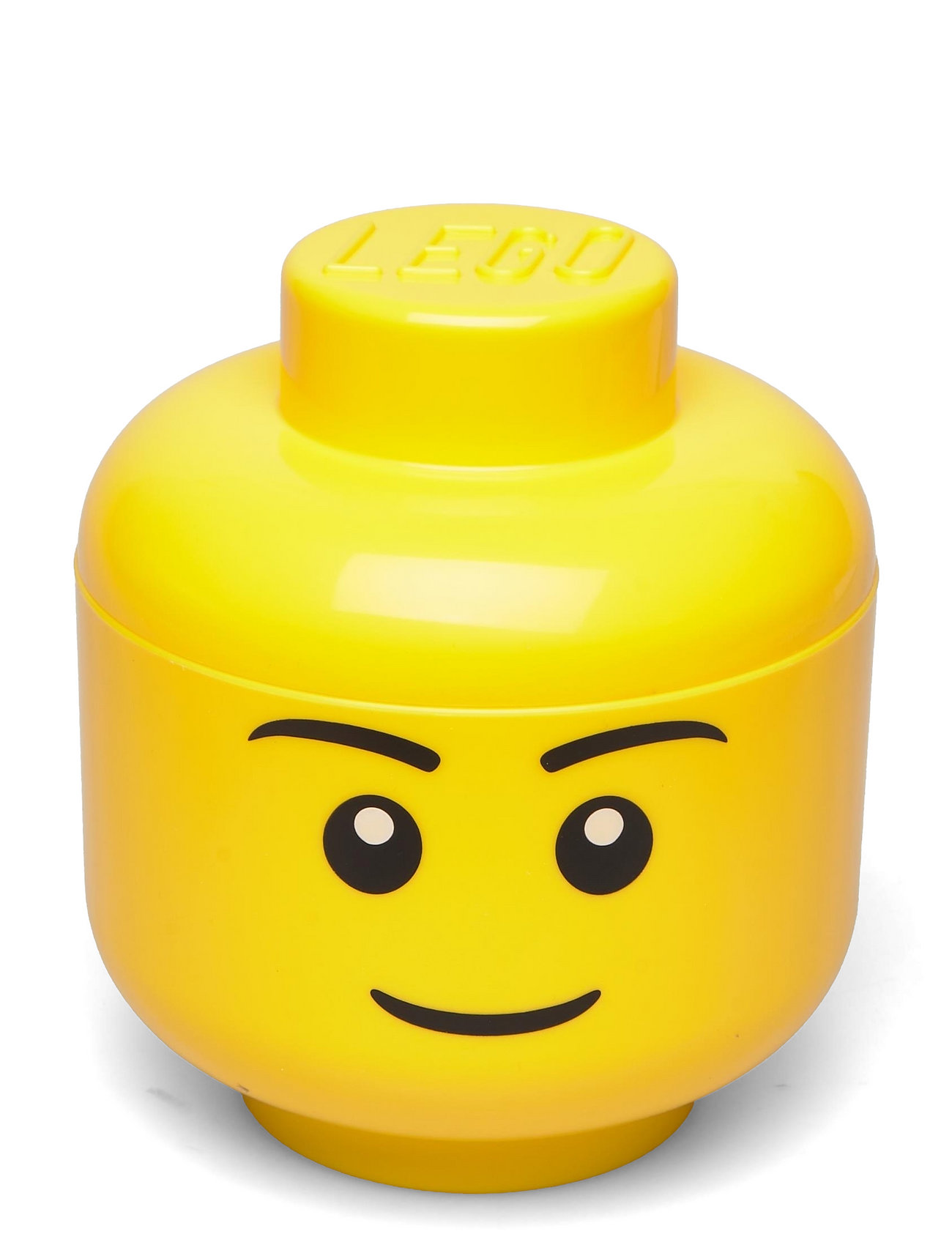 LEGO STORAGE Lego Storage Head - Silly Home Kids Decor Boxes Gul STORAGE*Betinget Tilbud