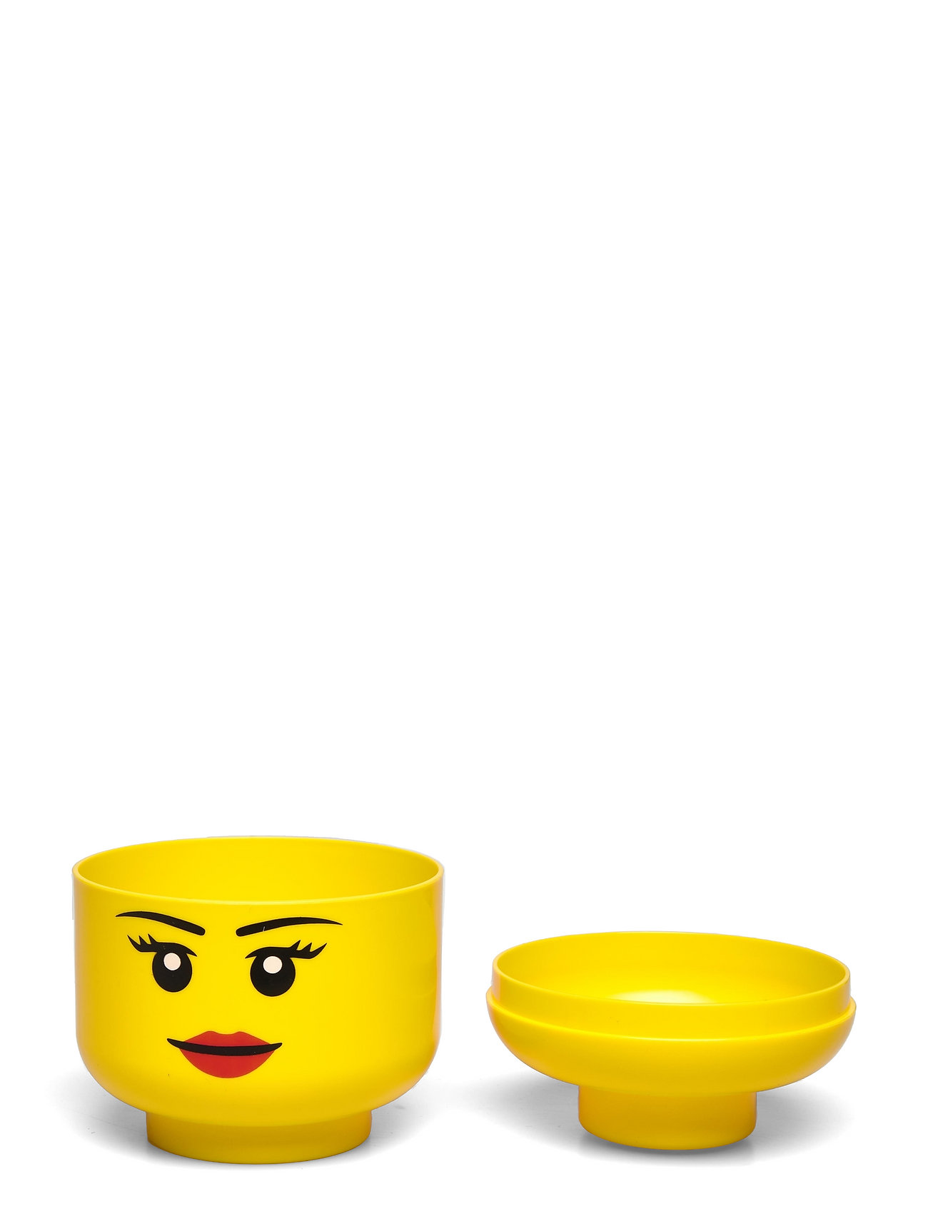 LEGO STORAGE Lego Mini Head - Silly Home Kids Decor Storage Boxes Gul STORAGE*Betinget Tilbud