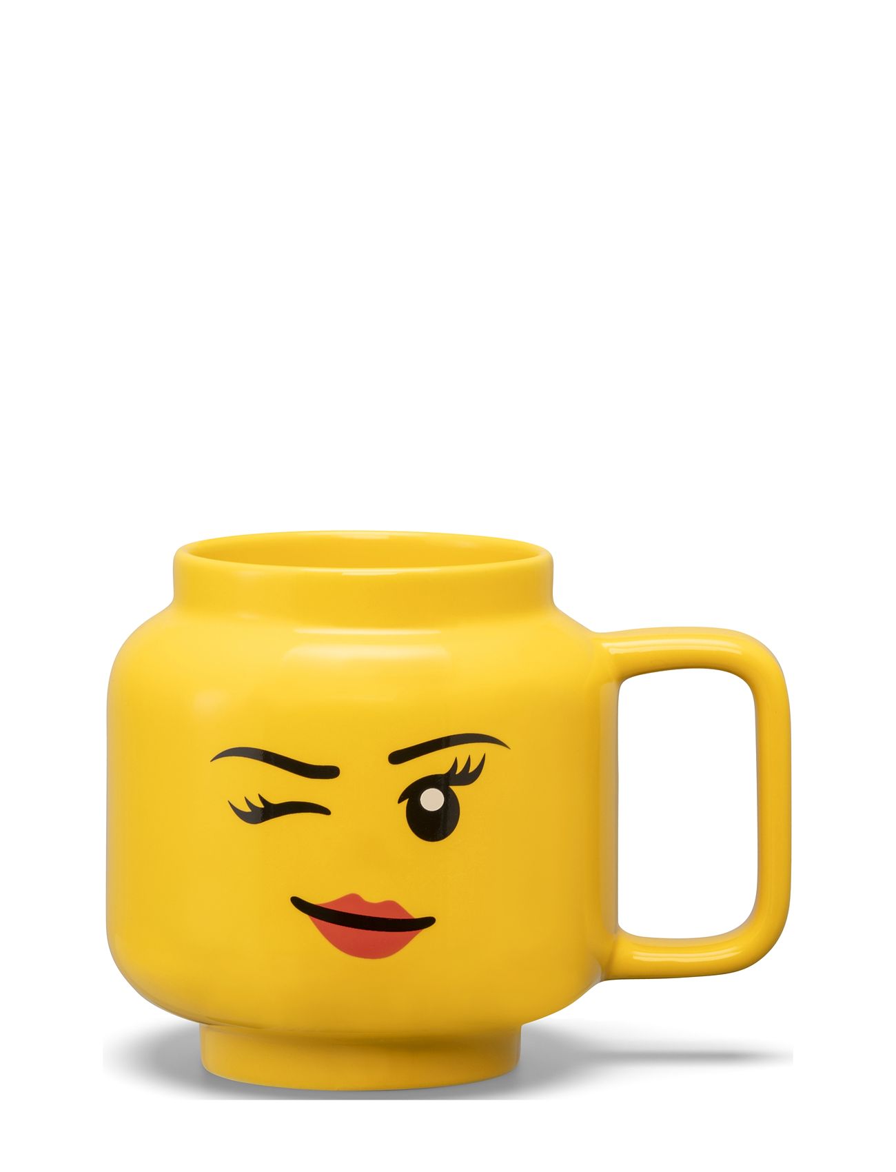 Lego Ceramic Mug Large Winking Girl Home Meal Time Cups & Mugs Cups Yellow LEGO STORAGE