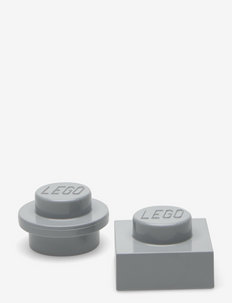 LEGO MAGNET SET ROUND AND SQUARE - dekoracijos - m. stone grey