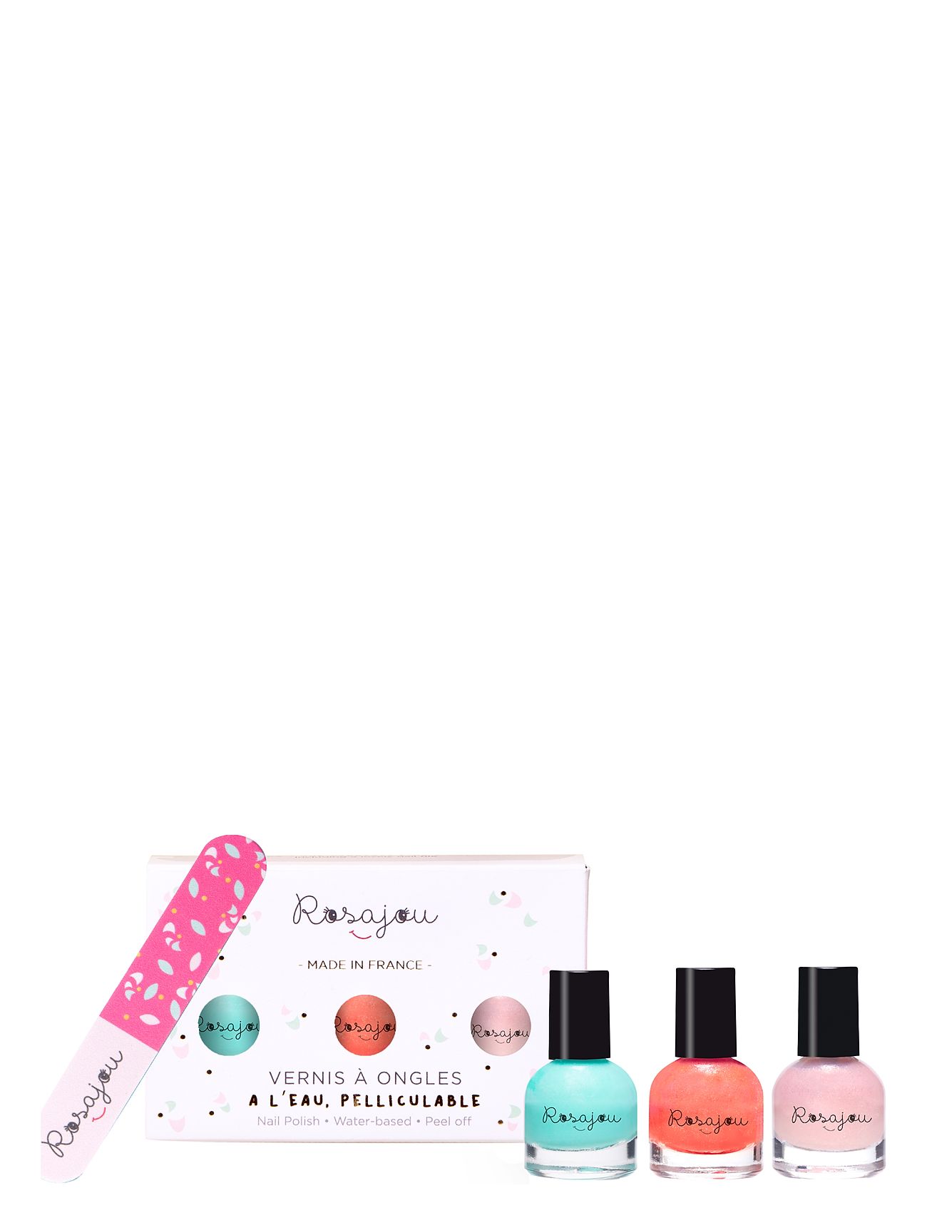 ROSAJOU Nail Polishes Set + Nail File Multi/patterned