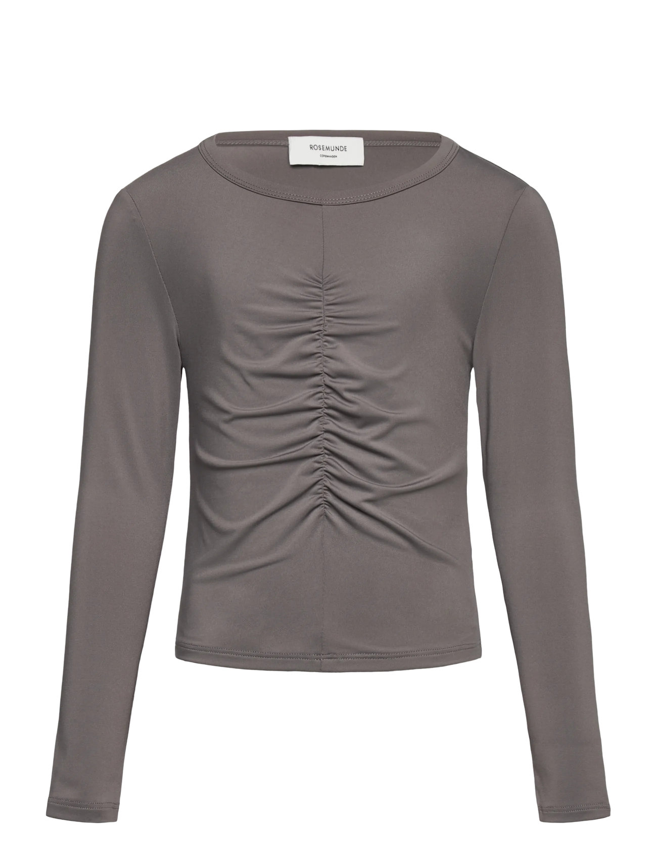 Rosemunde Kids Rkbillie Ls Short Wrinkle T-Shirt, 140, Grey, T-Shirts > Langærmede T-shirts, Børn