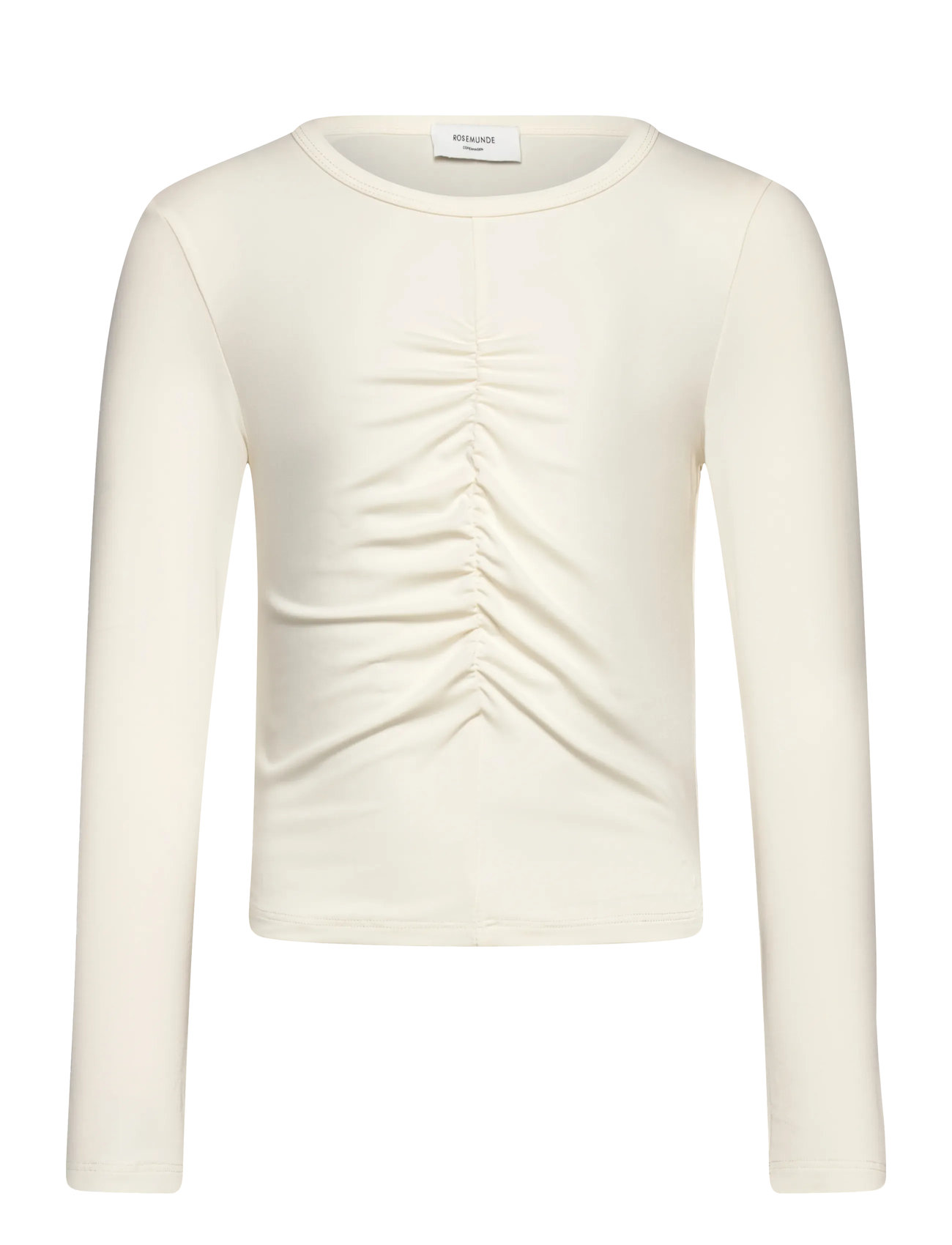 Rosemunde Kids Rkbillie Ls Short Wrinkle T-Shirt, 176, White, T-Shirts > Langærmede T-shirts, Børn