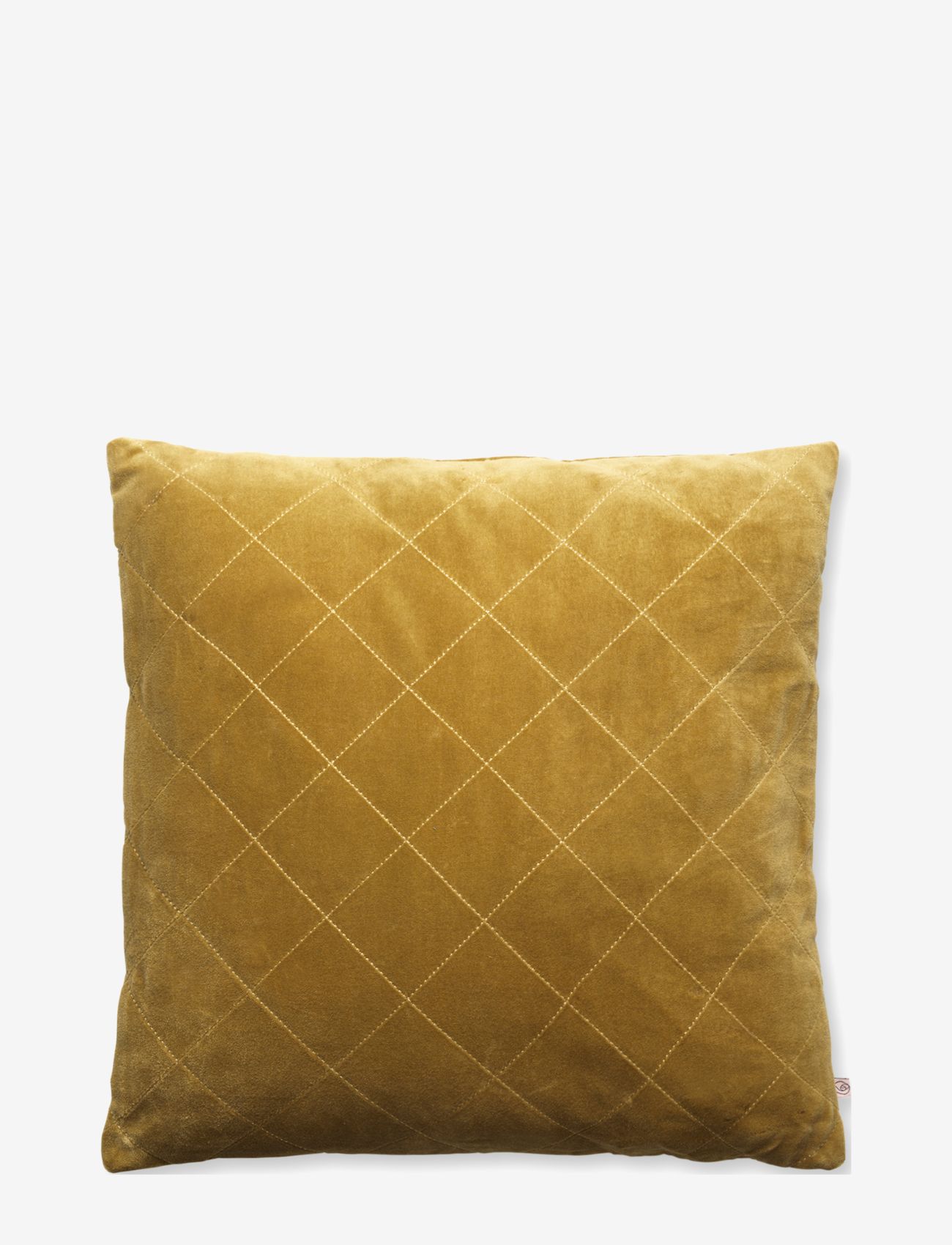 Rosemunde - Velvet quilt cushion - cushions - golden moss - 0