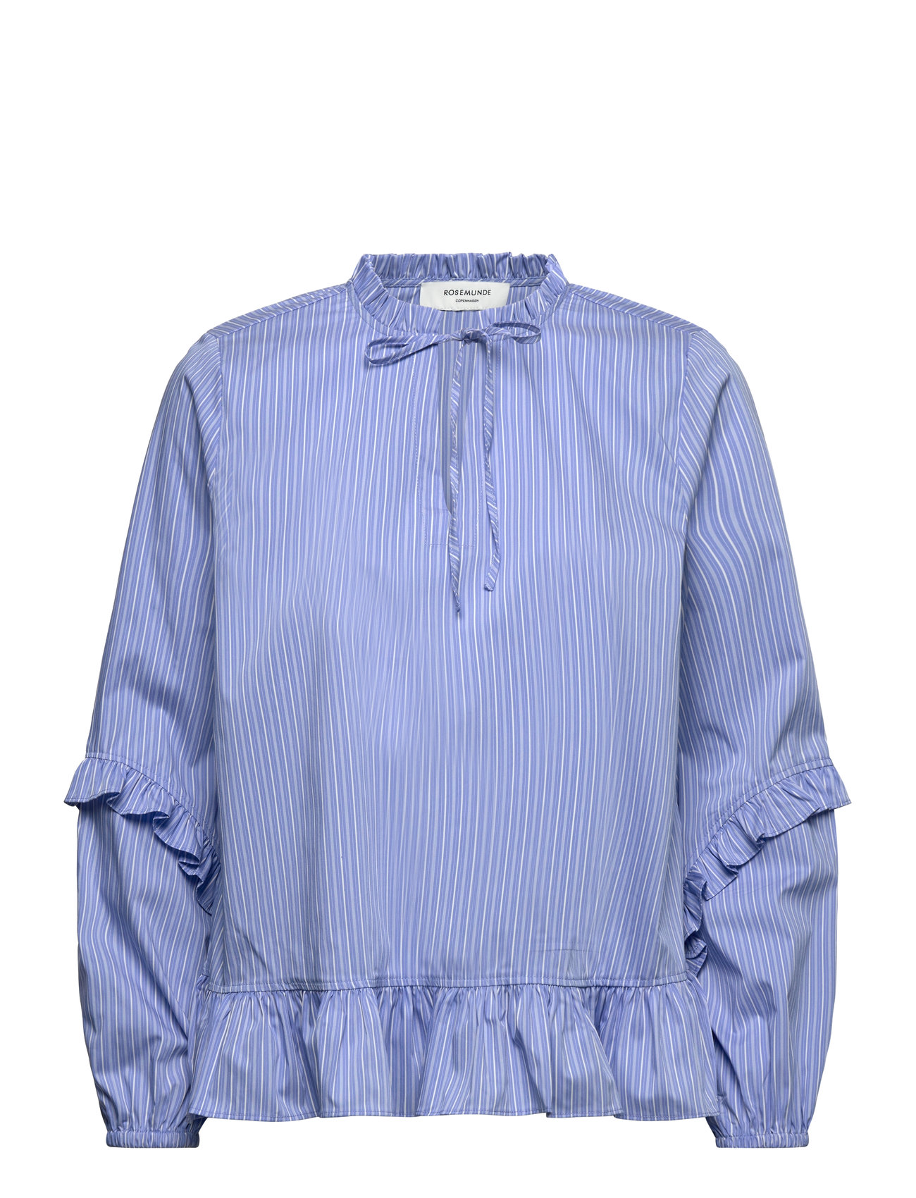 ROSEMUNDE Rwiris Stripe Ls Regular Bluse Blau - 42 - Damen