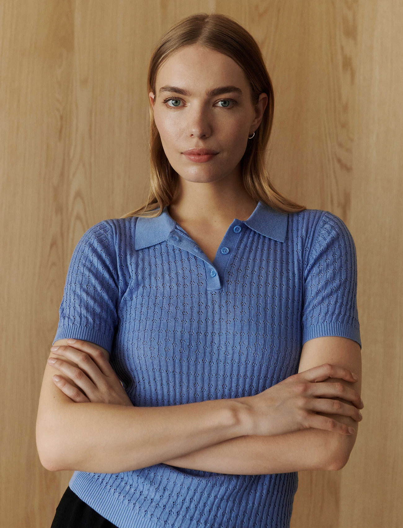 Rosemunde Rwsamira Ss Knit Pullover, L, Blue, Overdele > Knitwear, Dame