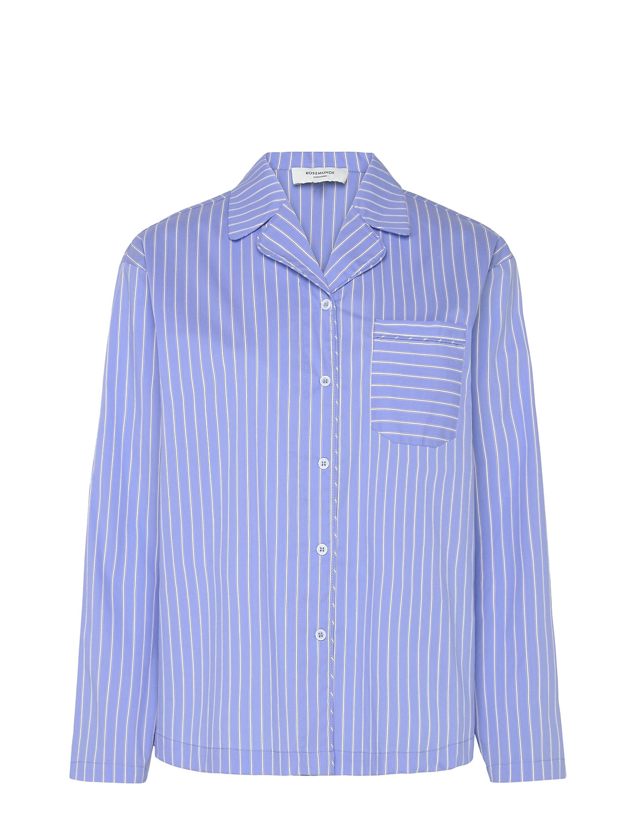 Rwdua Ls Pyjama Shirt Topp Blue Rosemunde