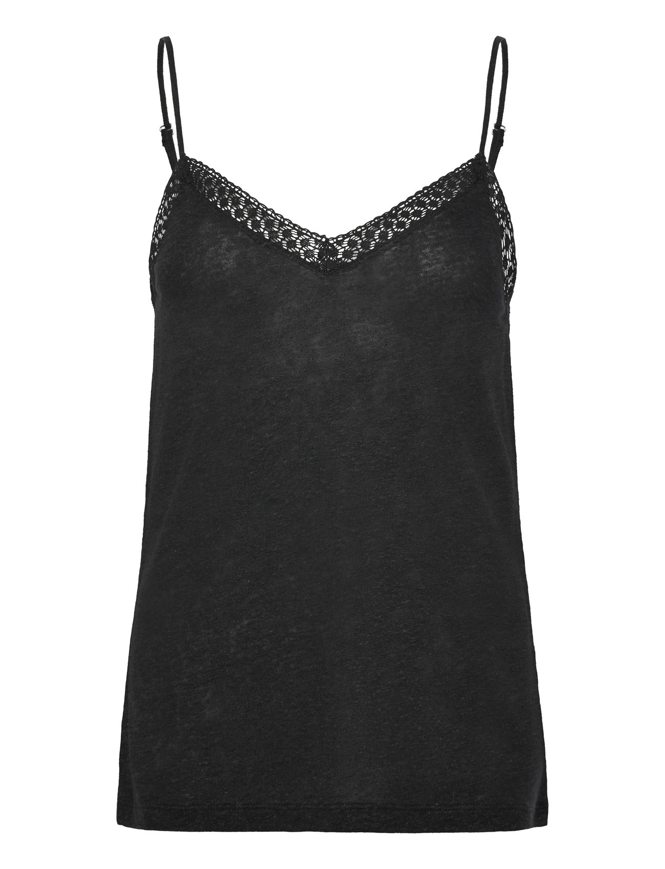 Rosemunde Rwamina Sl Regular Strap Top, S, Black, T-Shirts & Toppe > Uden Ærmer, Dame