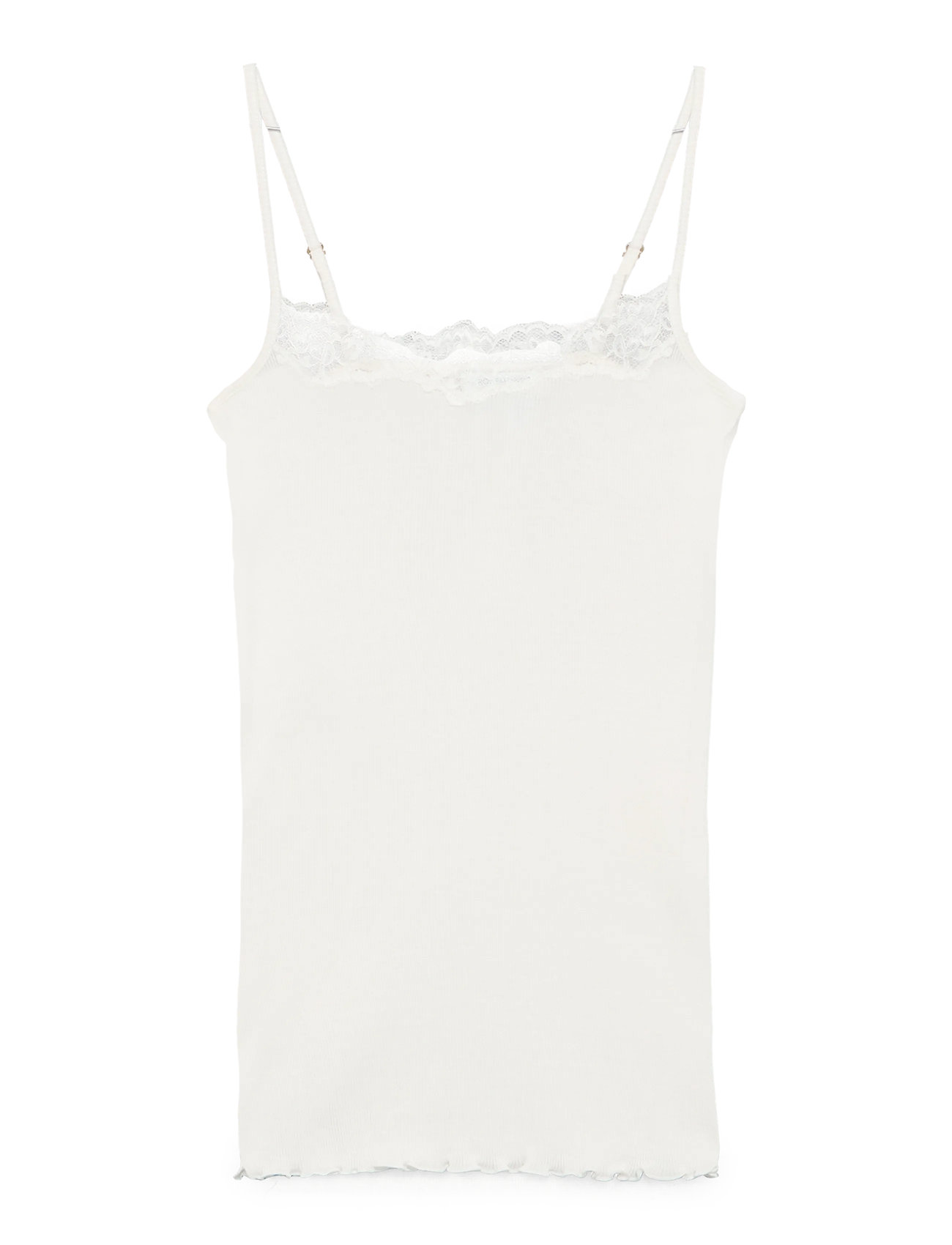 Rosemunde Rwbernadine Organic Sl Strap Lace T, M, Cream, T-Shirts & Toppe > Uden Ærmer, Dame