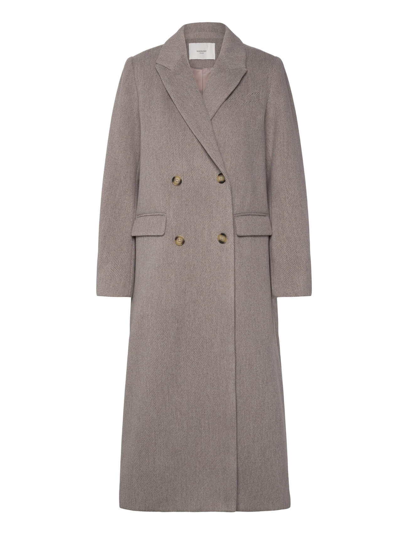 Rosemunde Rwtova Ls Long Coat, 34, Grey, Frakker > Uldfrakker, Dame