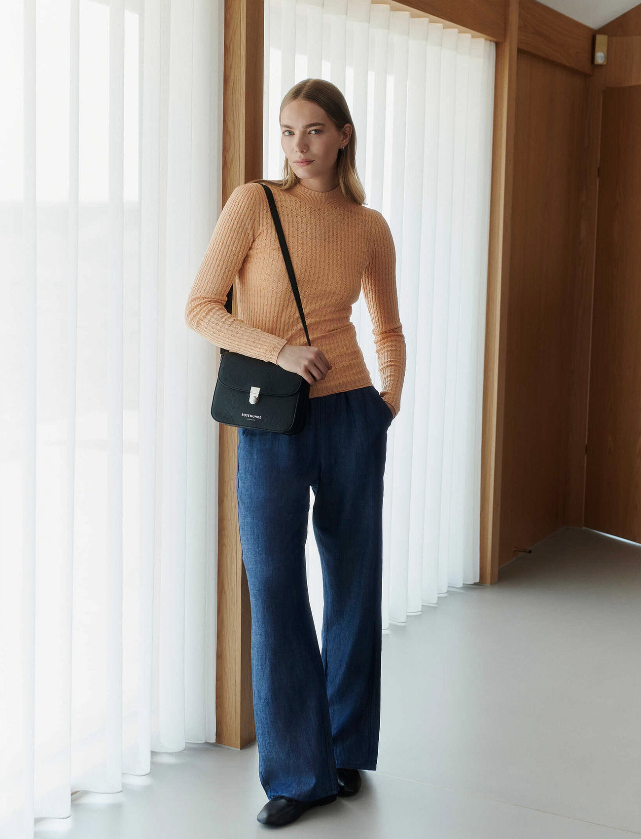 Rosemunde Rwlaila Denim Mw Trousers, 34, Blue, Bukser > Flared, Dame