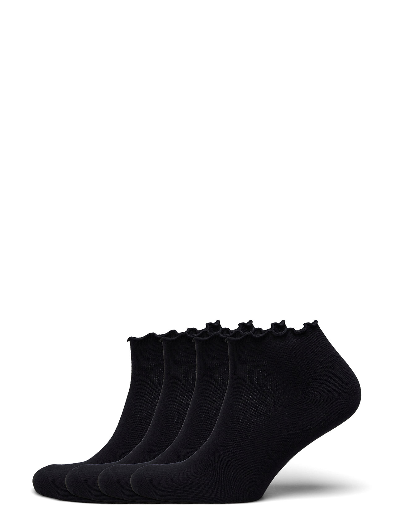 Rhatlanta Footie Socks - 4-Pack Lingerie Socks Footies-ankle Socks Black Rosemunde