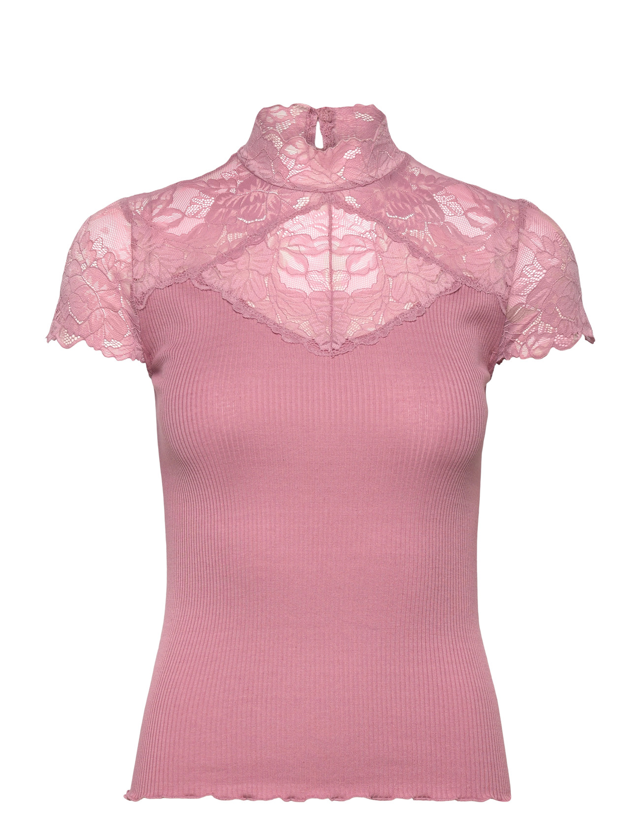 ROSEMUNDE Rwbeatha Silk Capsleeve Strickjacke T-Shir Pink - XL - Damen