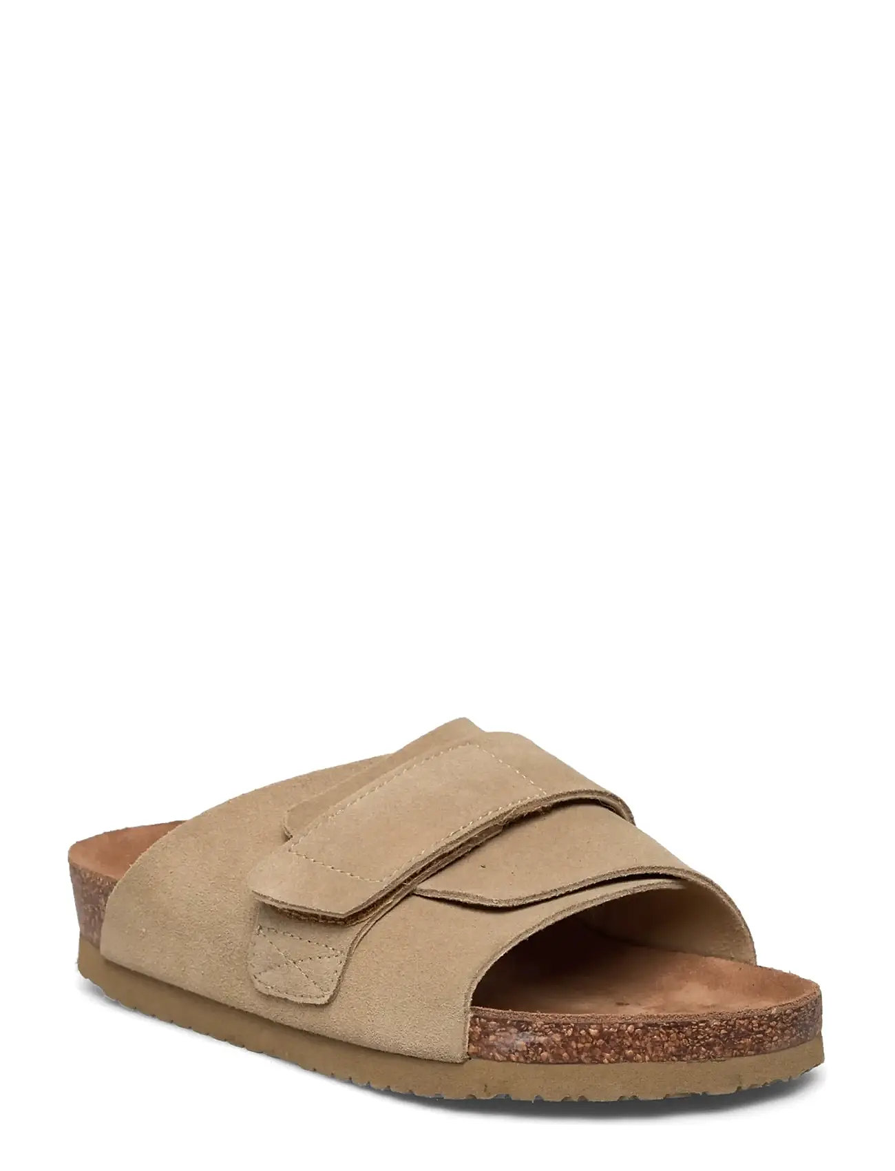 Rosemunde Rhwcolina Leather Suede Sandal, 38, Beige, Sandaler > Flade Sandals, Dame