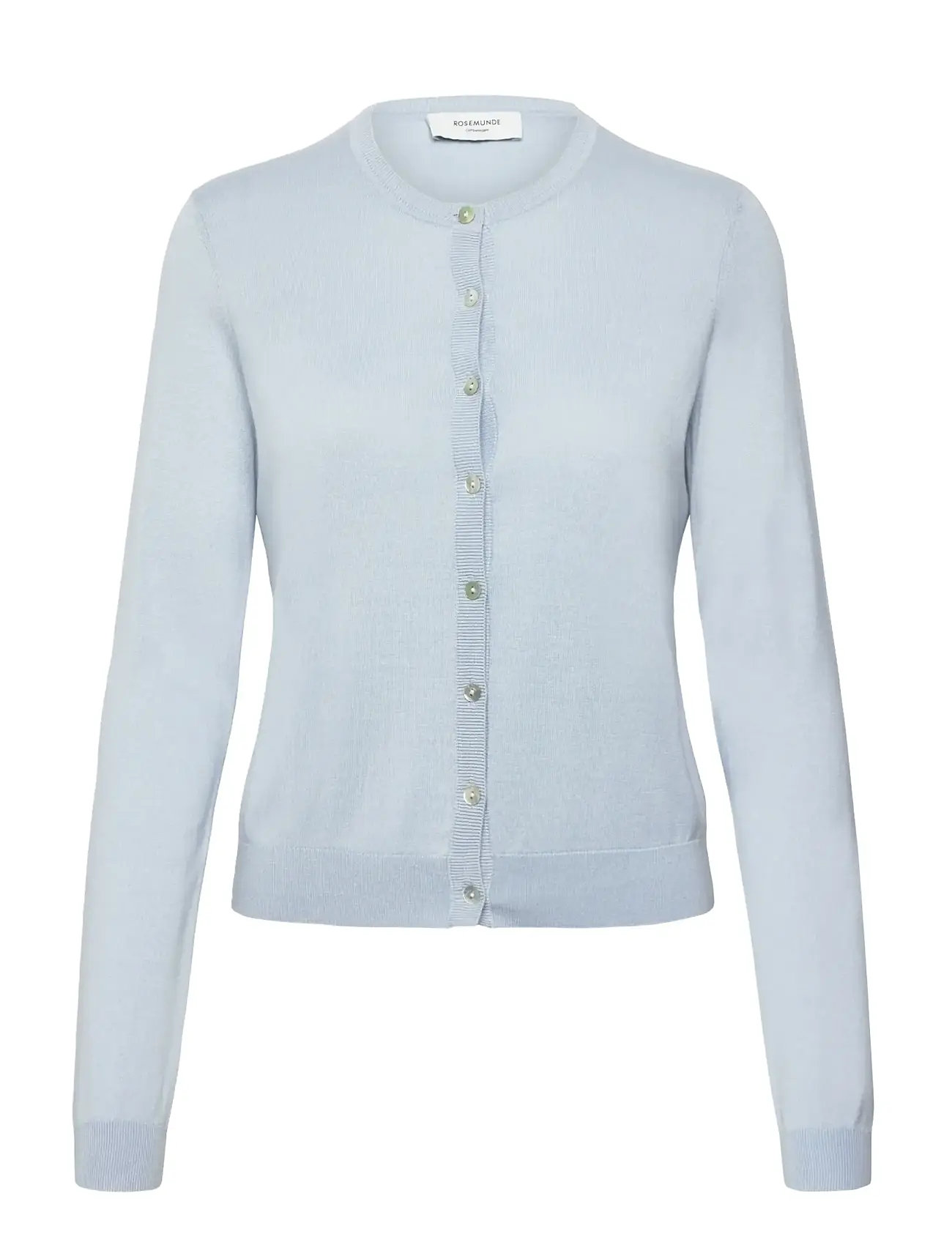 Rosemunde Rwcapri Silk Ls O-Neck Cardigan, XL, Blue, Strik > Cardigans, Dame