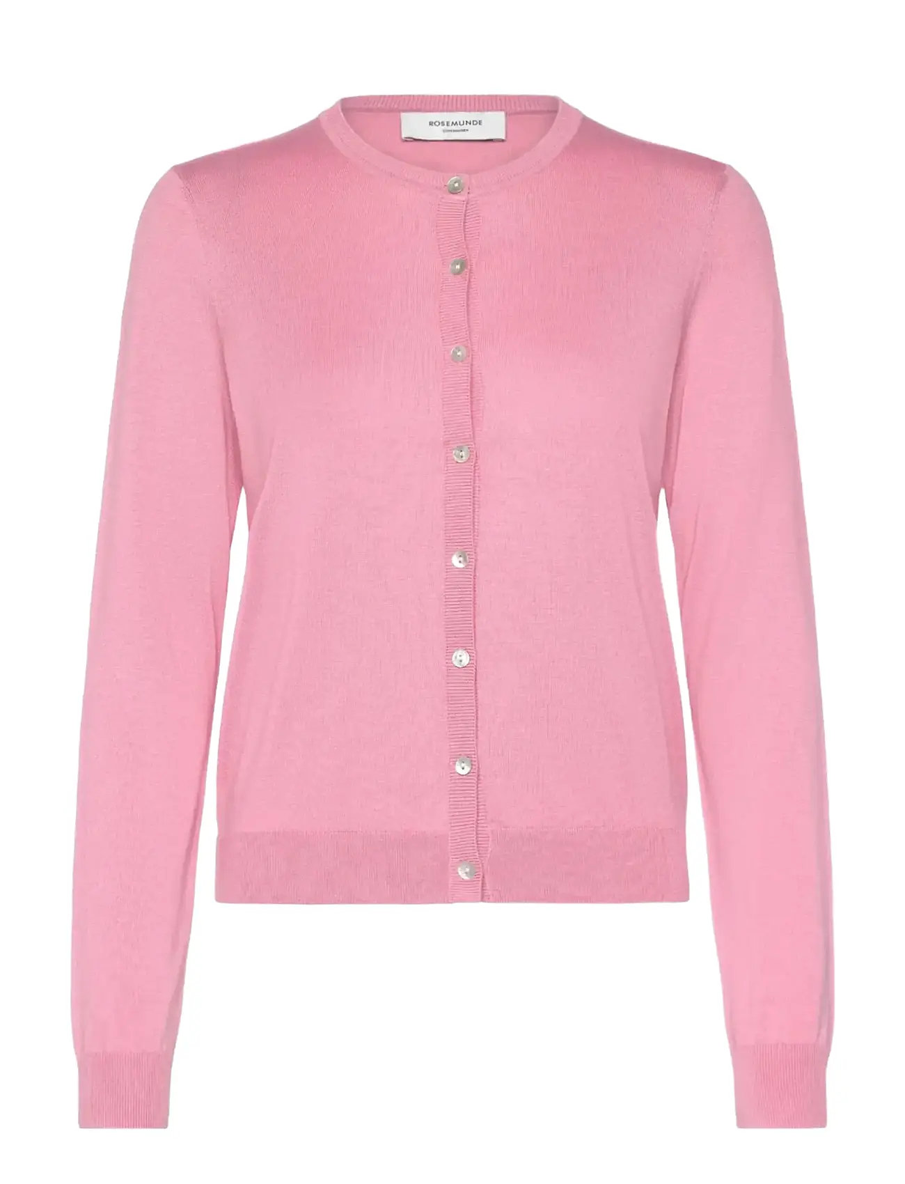 Rosemunde Rwcapri Silk Ls O-Neck Cardigan, XS, Pink, Strik > Cardigans, Dame