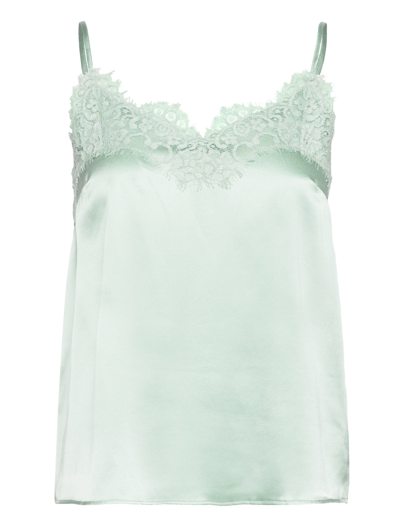 Silk Strap Top Green Rosemunde 94778