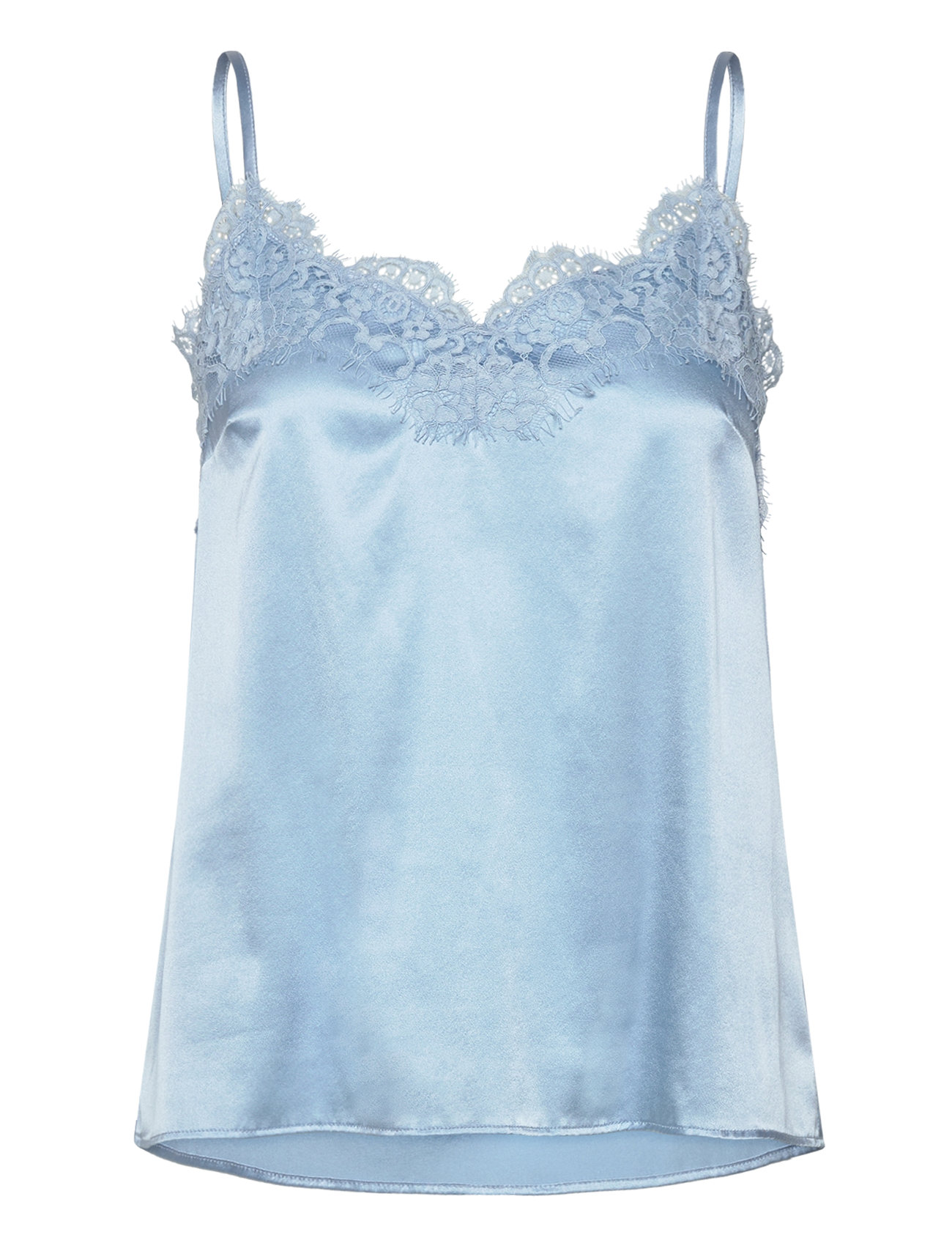 Silk Strap Top Blue Rosemunde