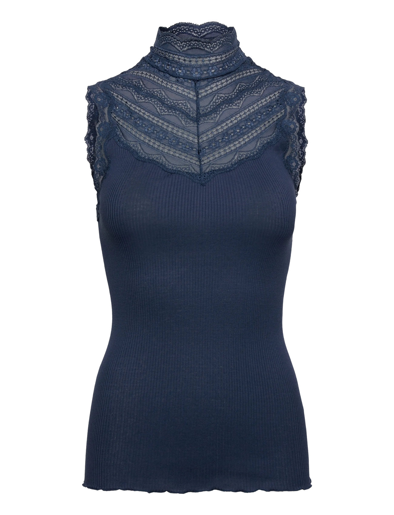 ROSEMUNDE Silk Oberteil W/ Strickjacke Navy - M - Damen