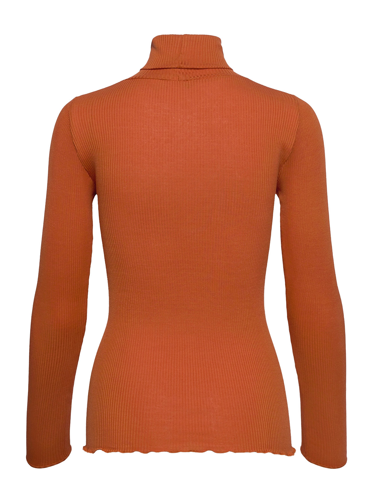 Silk T-Shirt Regular Ls Roller Neck Turtleneck Rullekravetrøje Orange Rosemunde