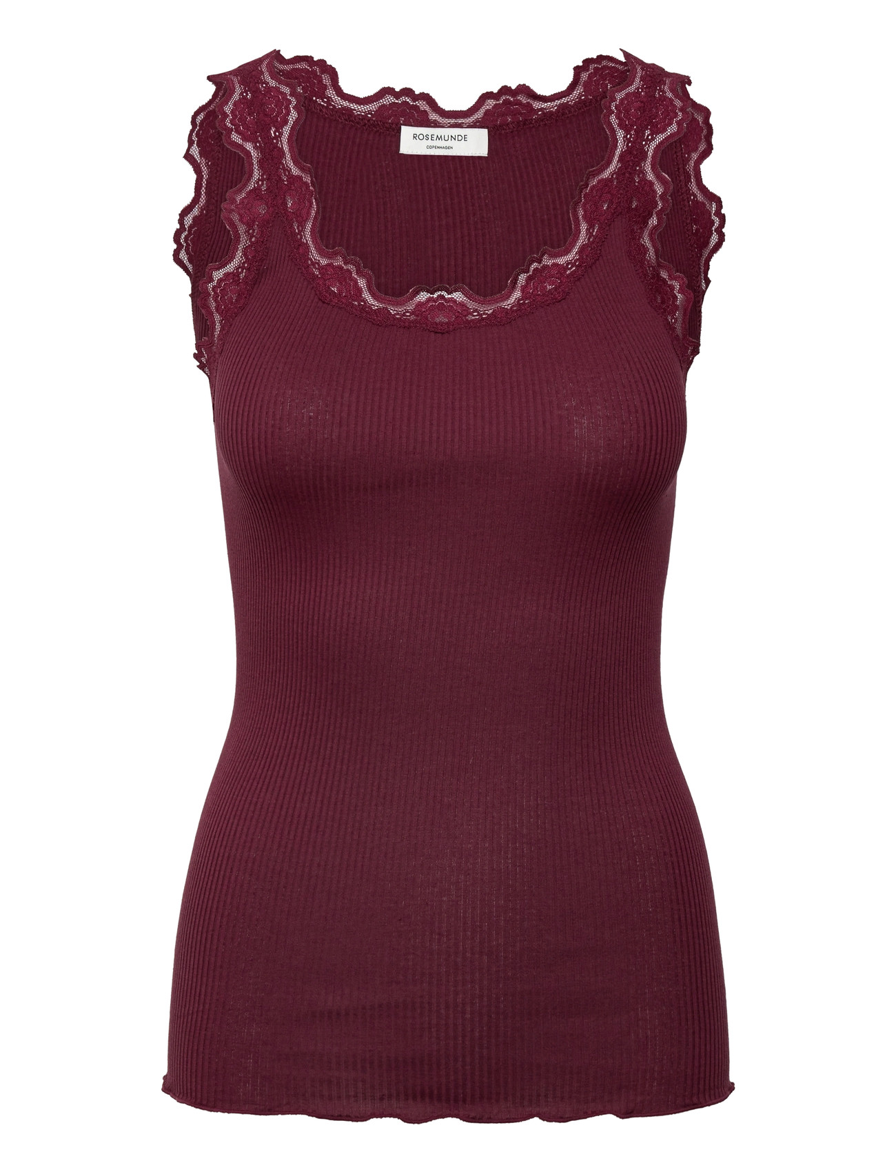 ROSEMUNDE Rwbabette Silk Sl U-Neck Long Strickjacke Burgundy - XL - Damen
