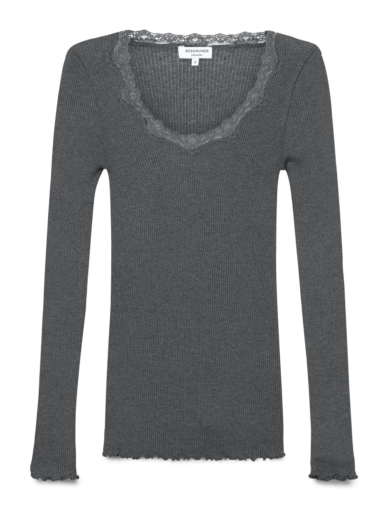 ROSEMUNDE Silk T-Shirt W/ Strickjacke Grau - XL - Damen