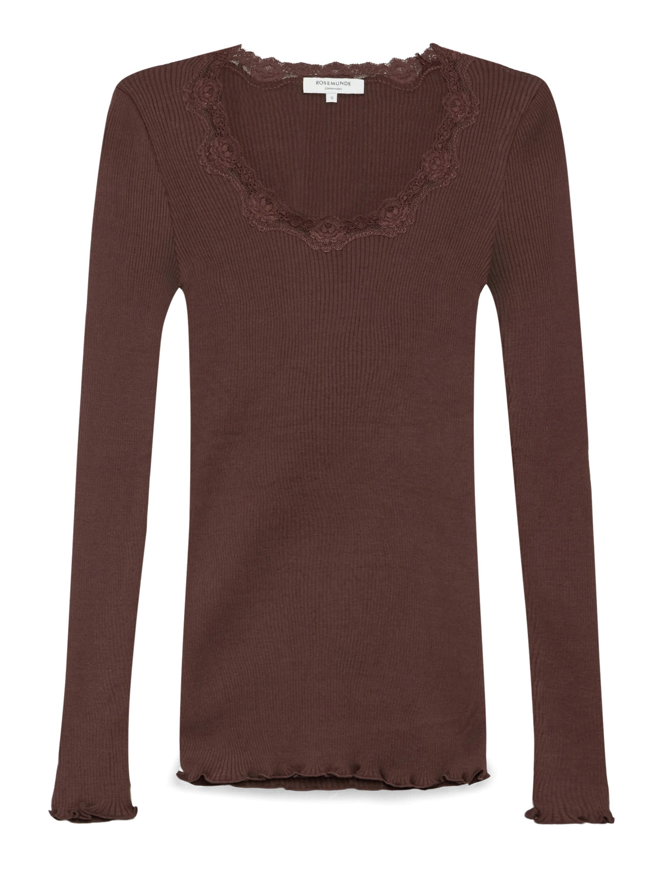 ROSEMUNDE Silk T-Shirt W/ Strickjacke Braun - S - Damen