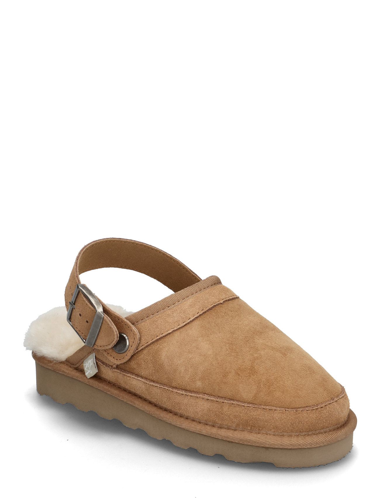 Rhbrisbane Shearling Buckle Slipper Slippers Hjemmesko Brown Rosemunde