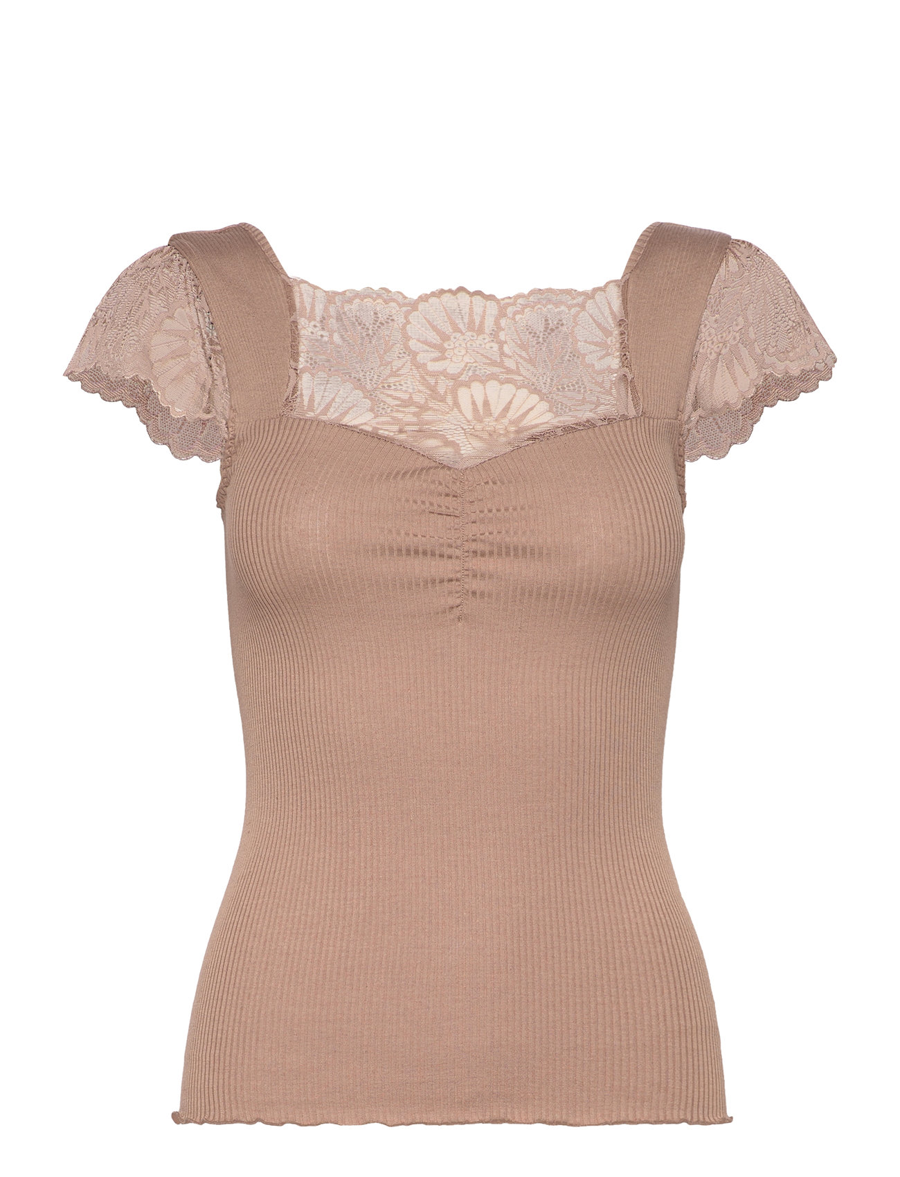 Silk T-Shirt W/ Lace Brown Rosemunde 149172